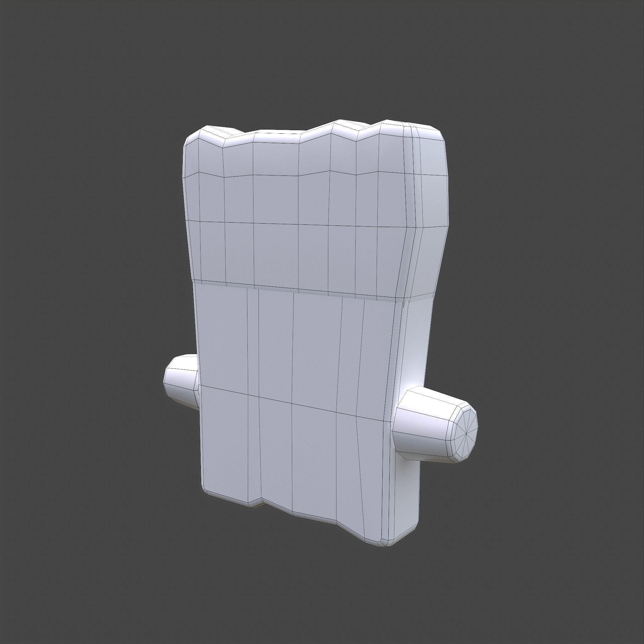 Frankenstein Rice crispy Treat Low-poly 3D model_40