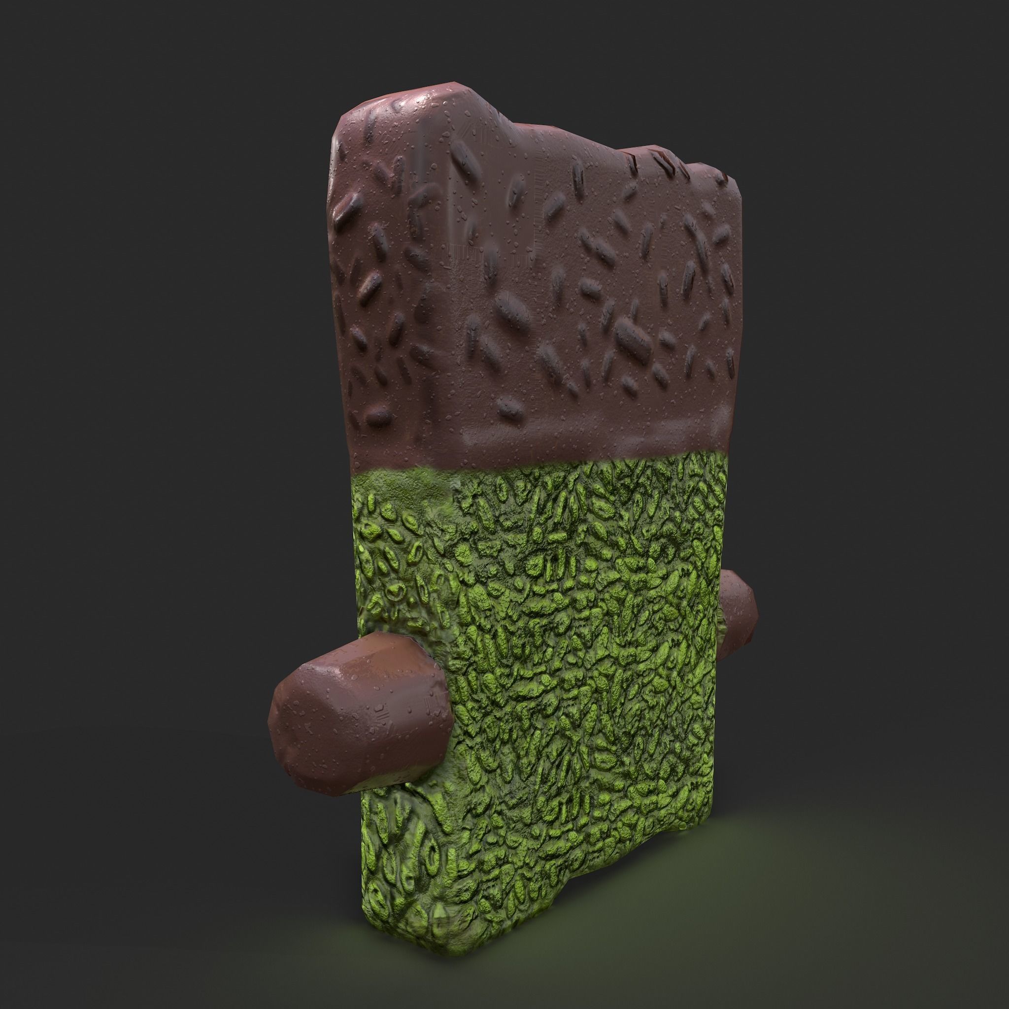 Frankenstein Rice crispy Treat Low-poly 3D model_7