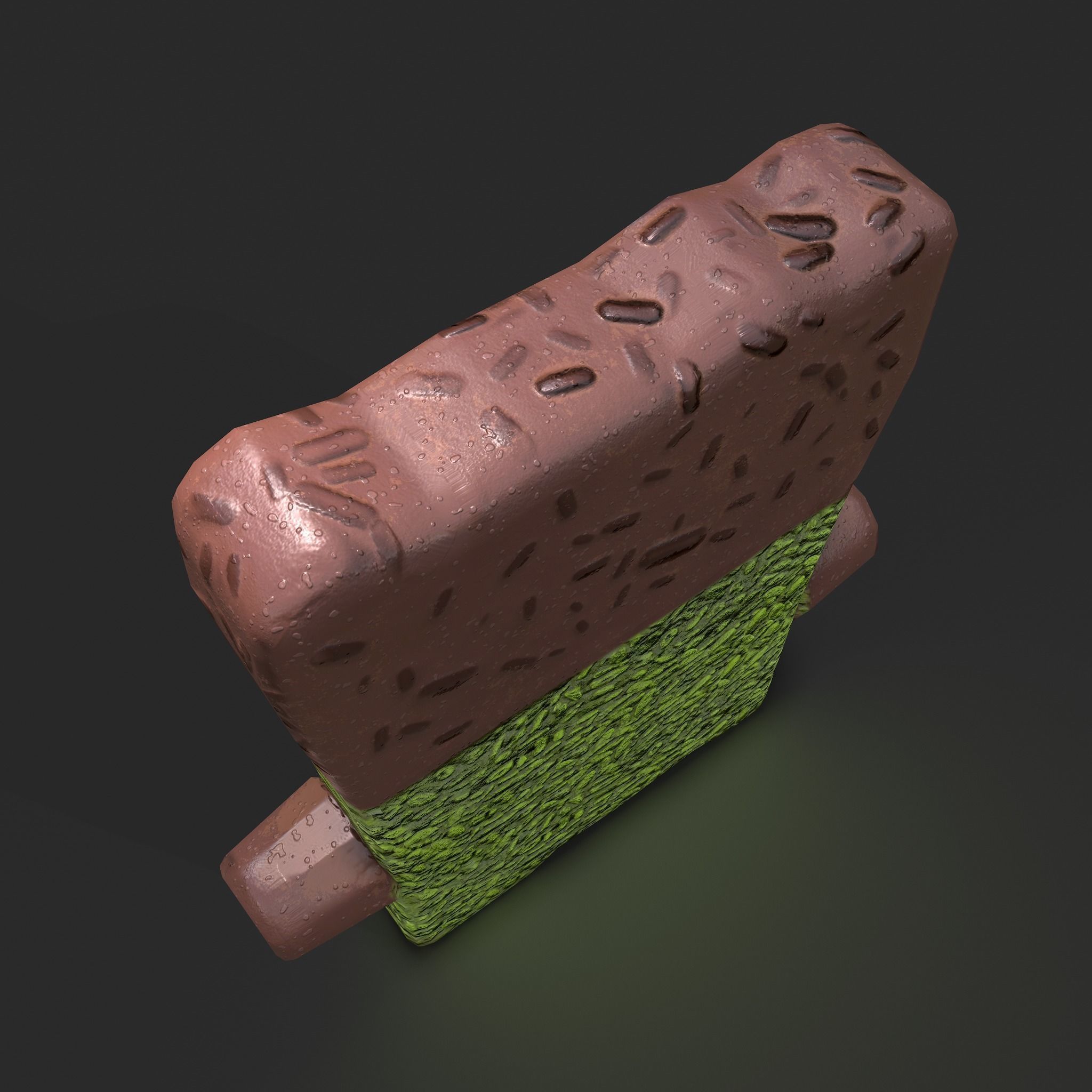 Frankenstein Rice crispy Treat Low-poly 3D model_14