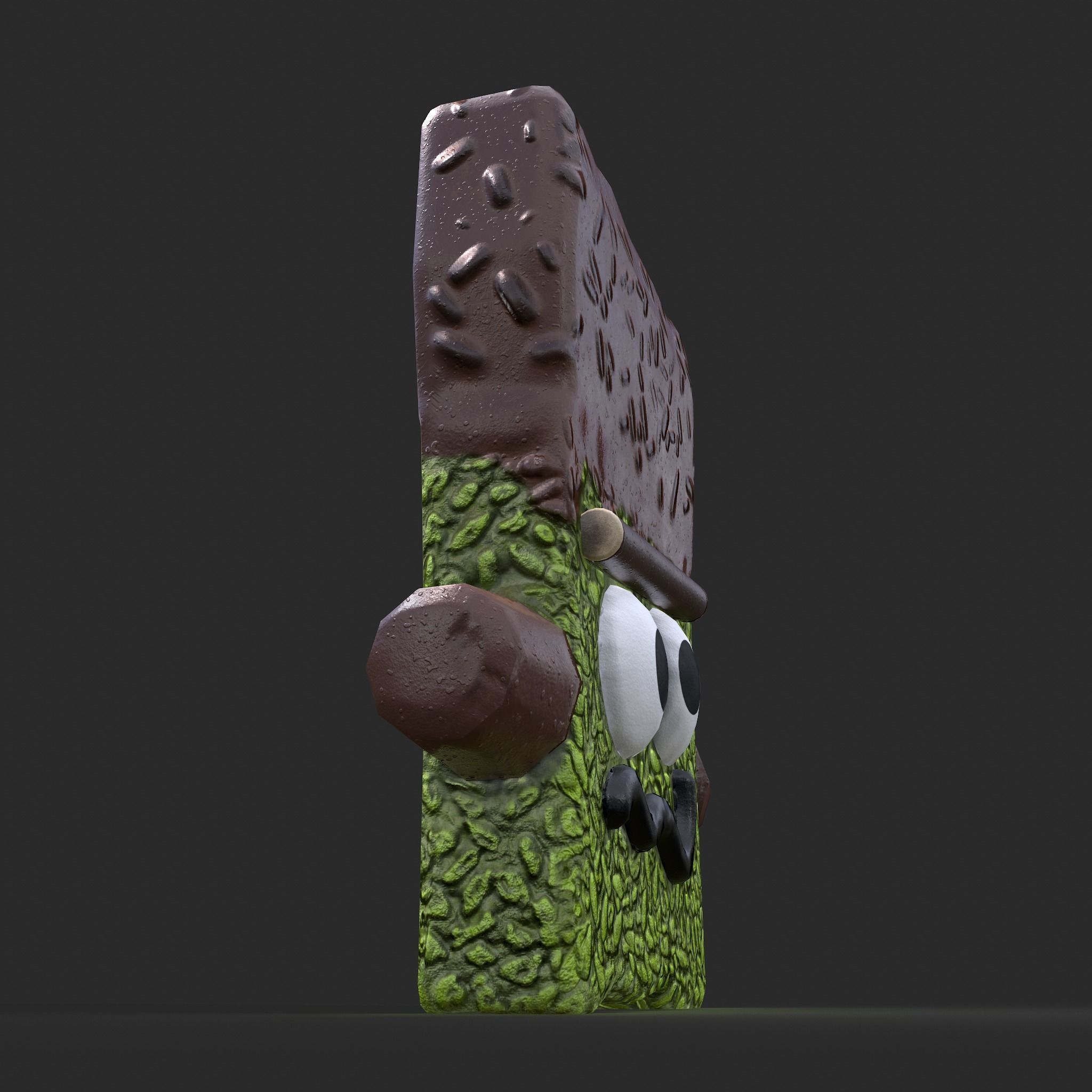 Frankenstein Rice crispy Treat Low-poly 3D model_20