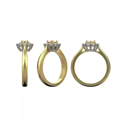 Classic Diamont ring Halo Engagement ring