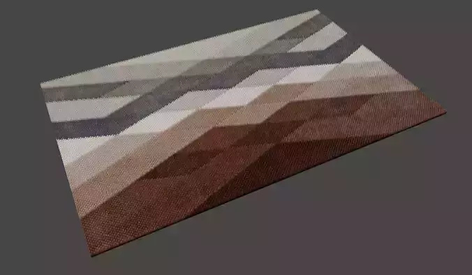 Carpet Modern - Mat - Tapete Low-poly 3D model