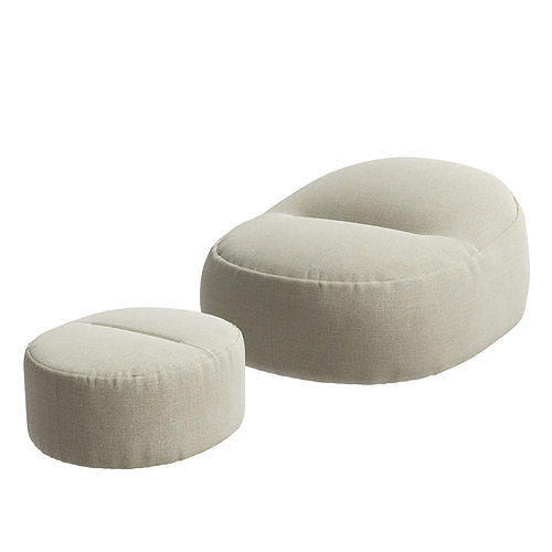 Friz e Frizzino Ivano Redaelli round pouf 3D model 7