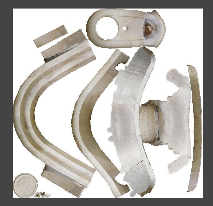 Photo-Scanned Italian Fountain Low-poly 3D model_6