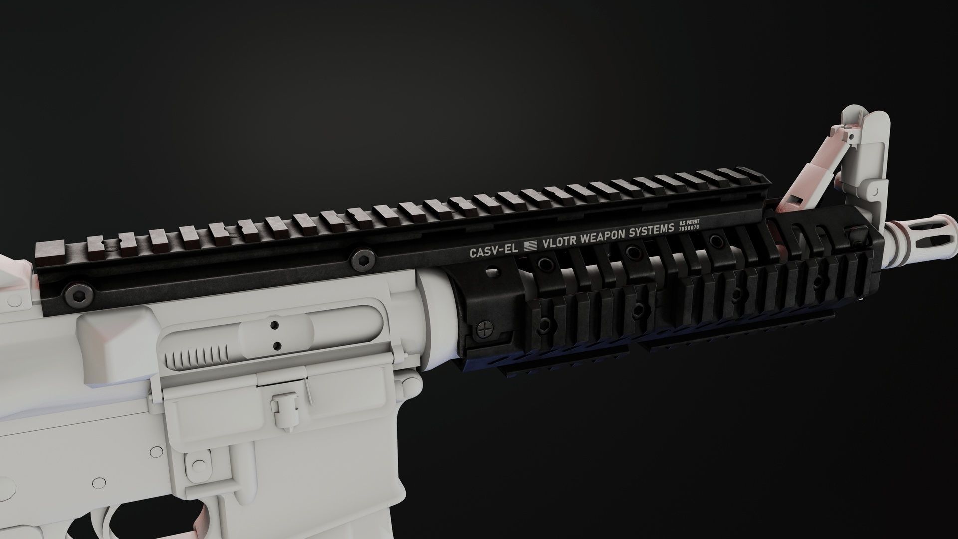 Vltor Casv M4 Handguard Low-poly 3D model_1