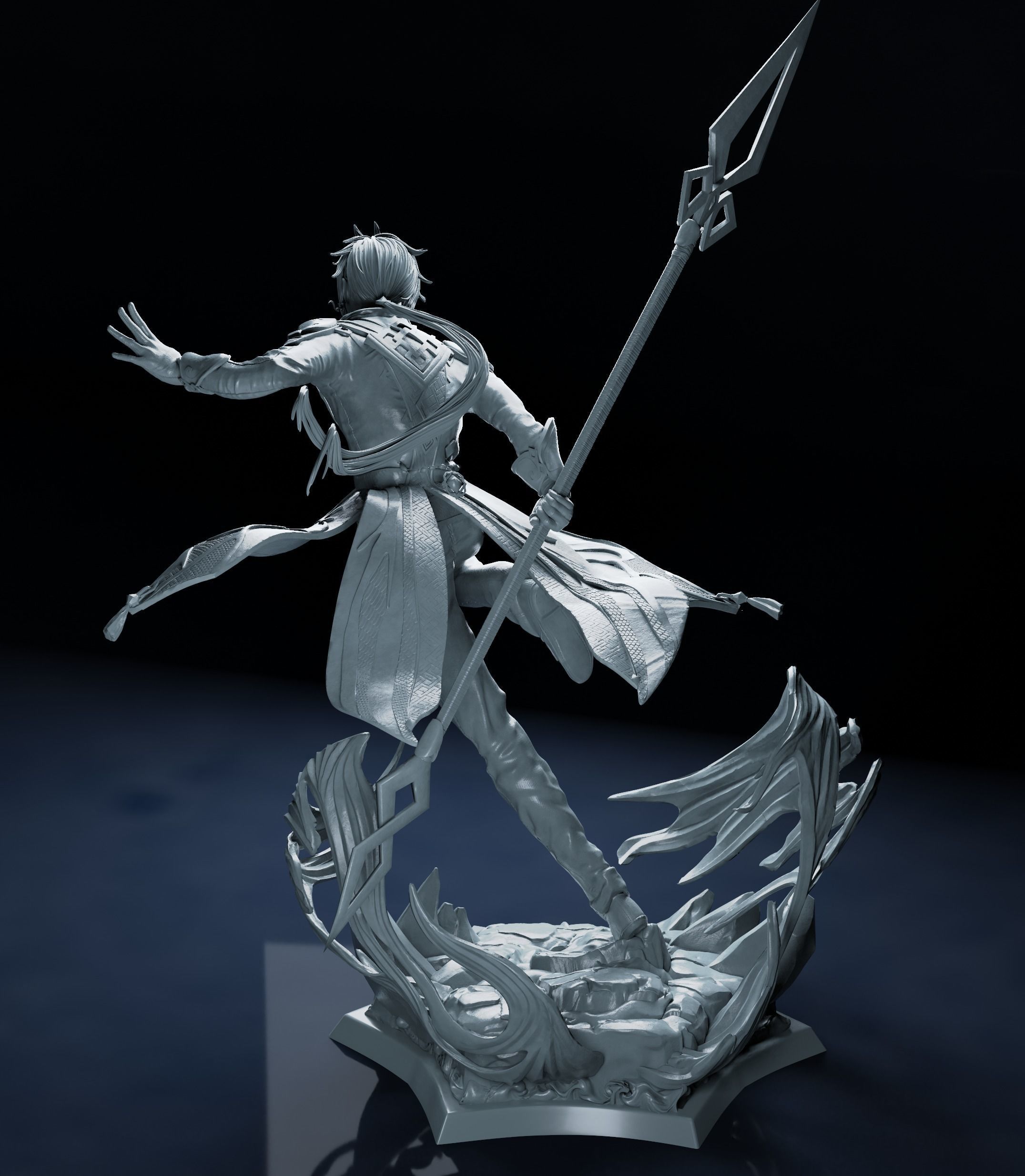 Zhongli - Fan art Statue 3D print model_6