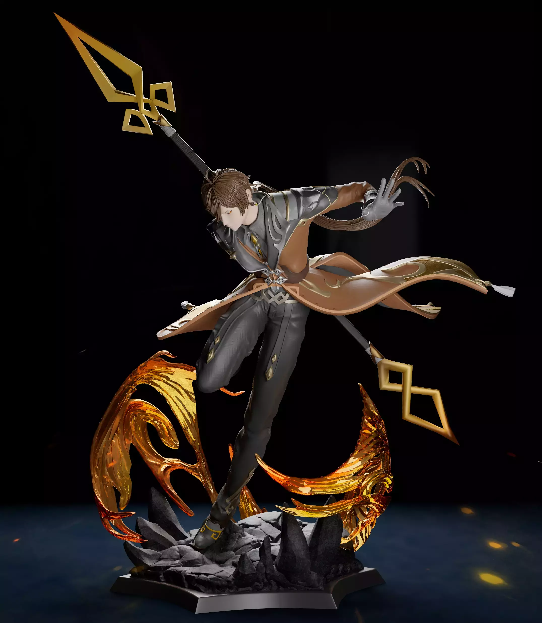 Zhongli - Fan art Statue 3D print model_0