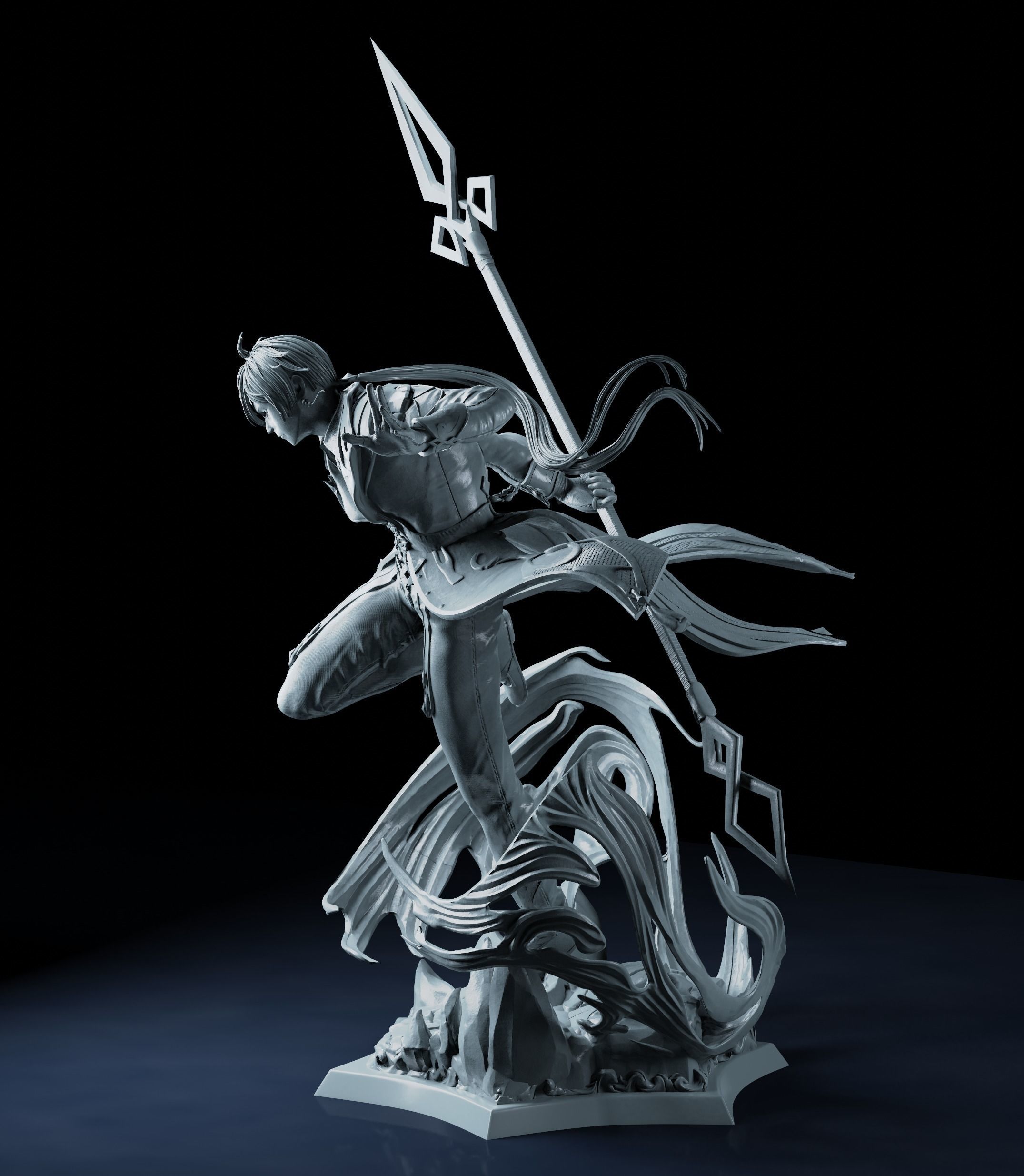 Zhongli - Fan art Statue 3D print model_7