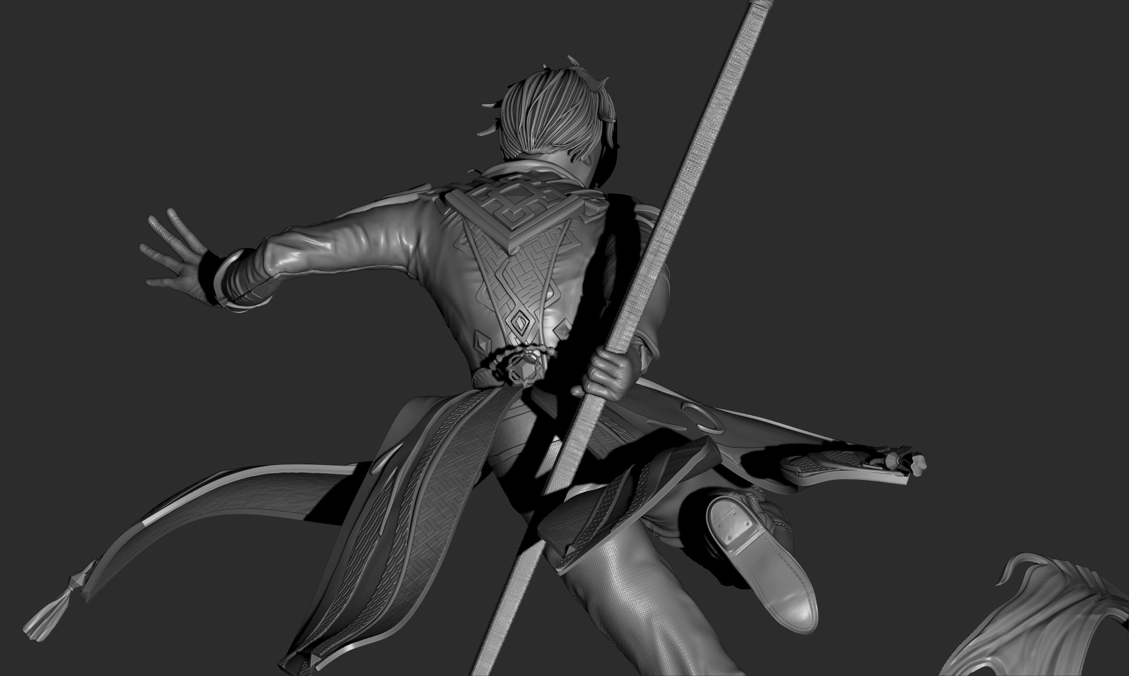 Zhongli - Fan art Statue 3D print model_9