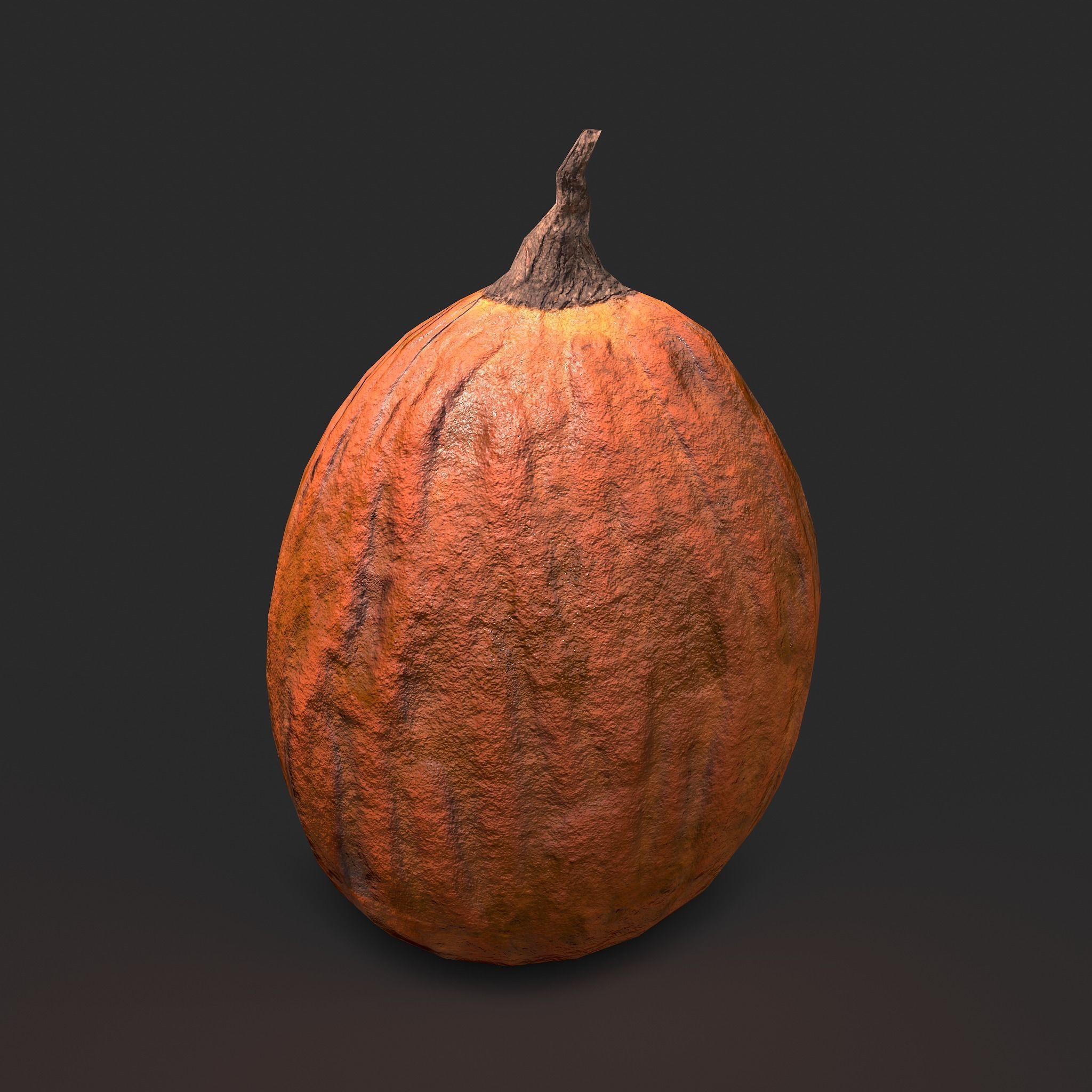 Creepy Jackolantern Low-poly 3D model_7
