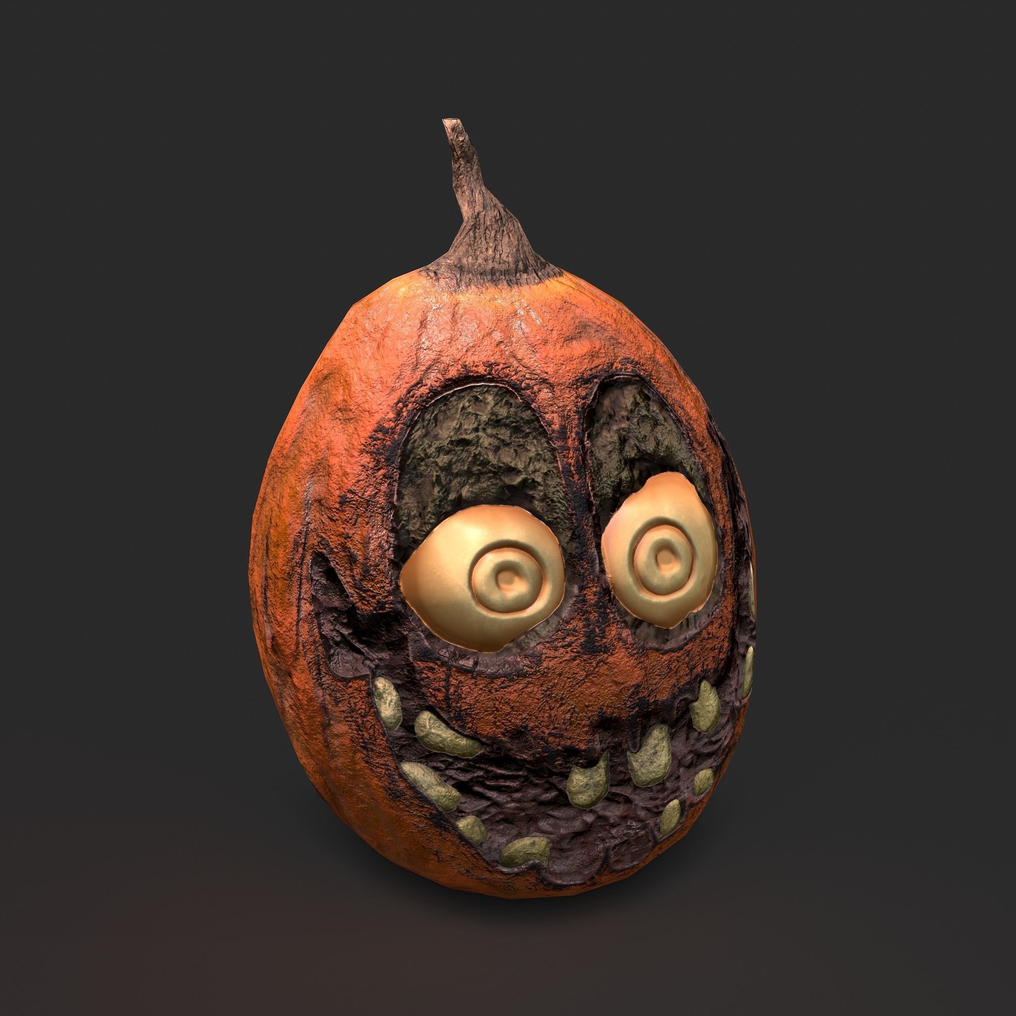 Creepy Jackolantern Low-poly 3D model_35