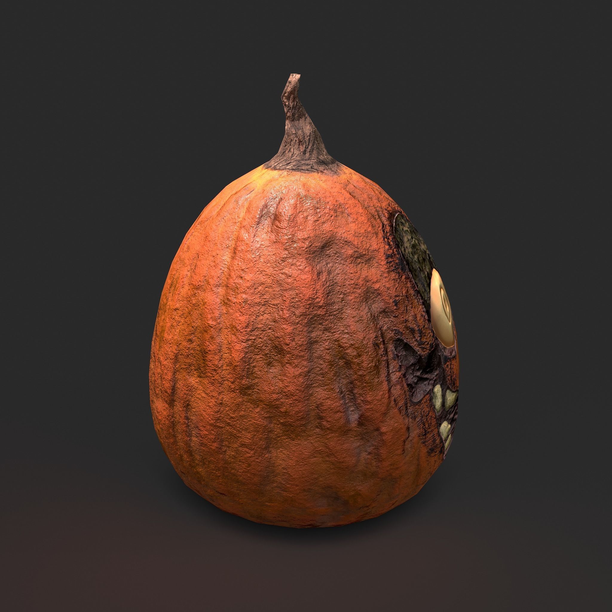 Creepy Jackolantern Low-poly 3D model_5