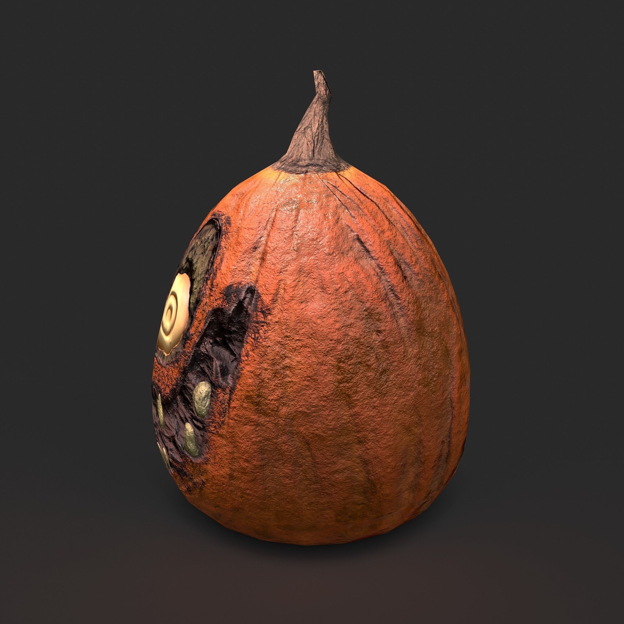 Creepy Jackolantern Low-poly 3D model_10