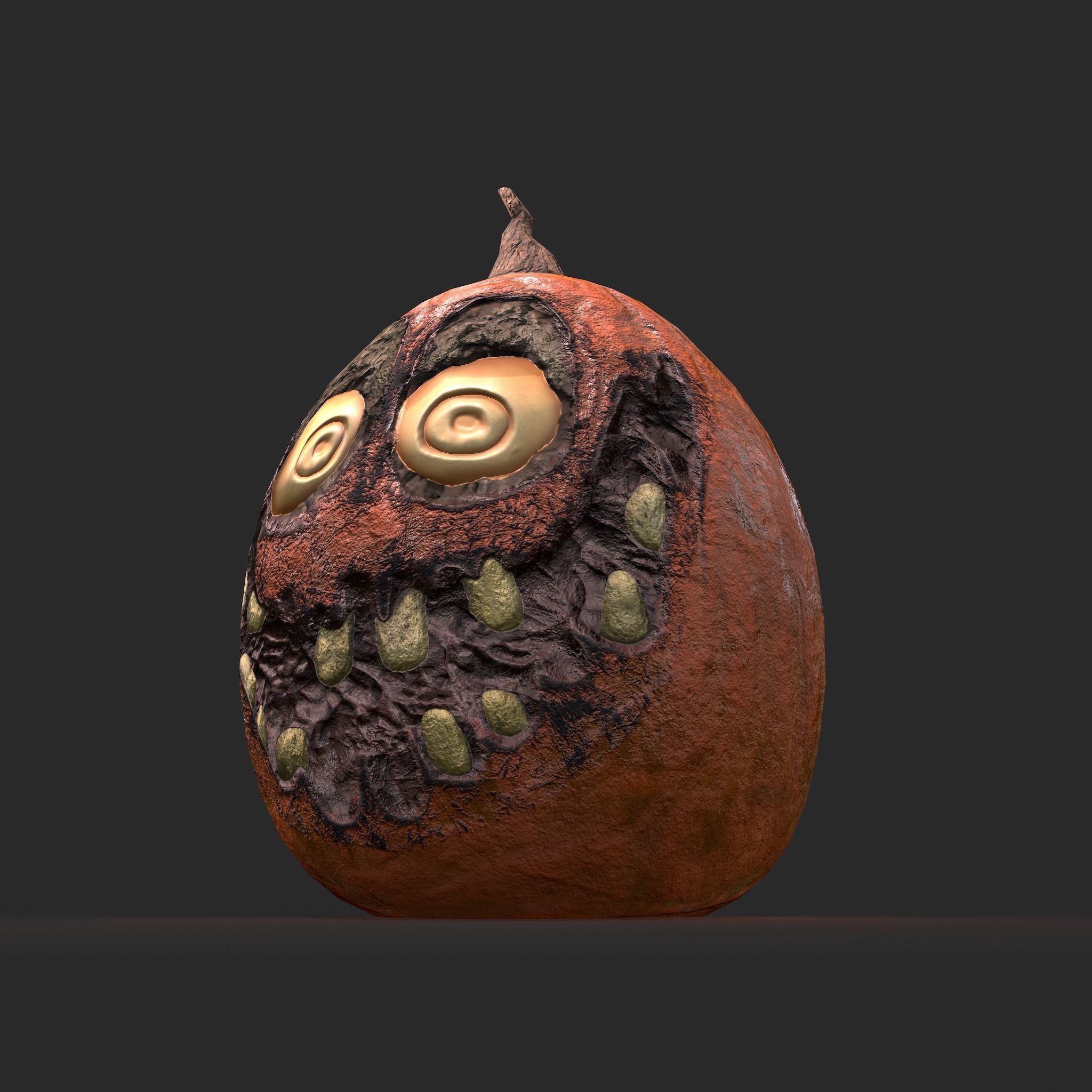 Creepy Jackolantern Low-poly 3D model_38