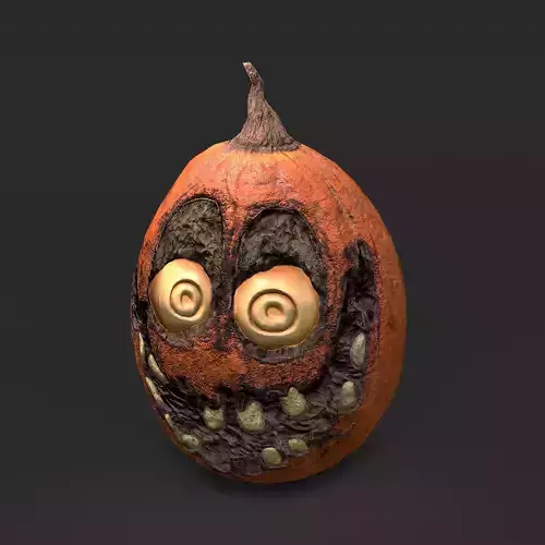 Creepy Jackolantern Low-poly 3D model