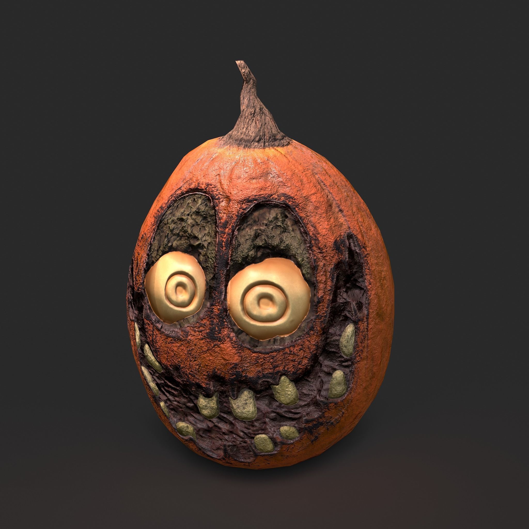 Creepy Jackolantern Low-poly 3D model_34