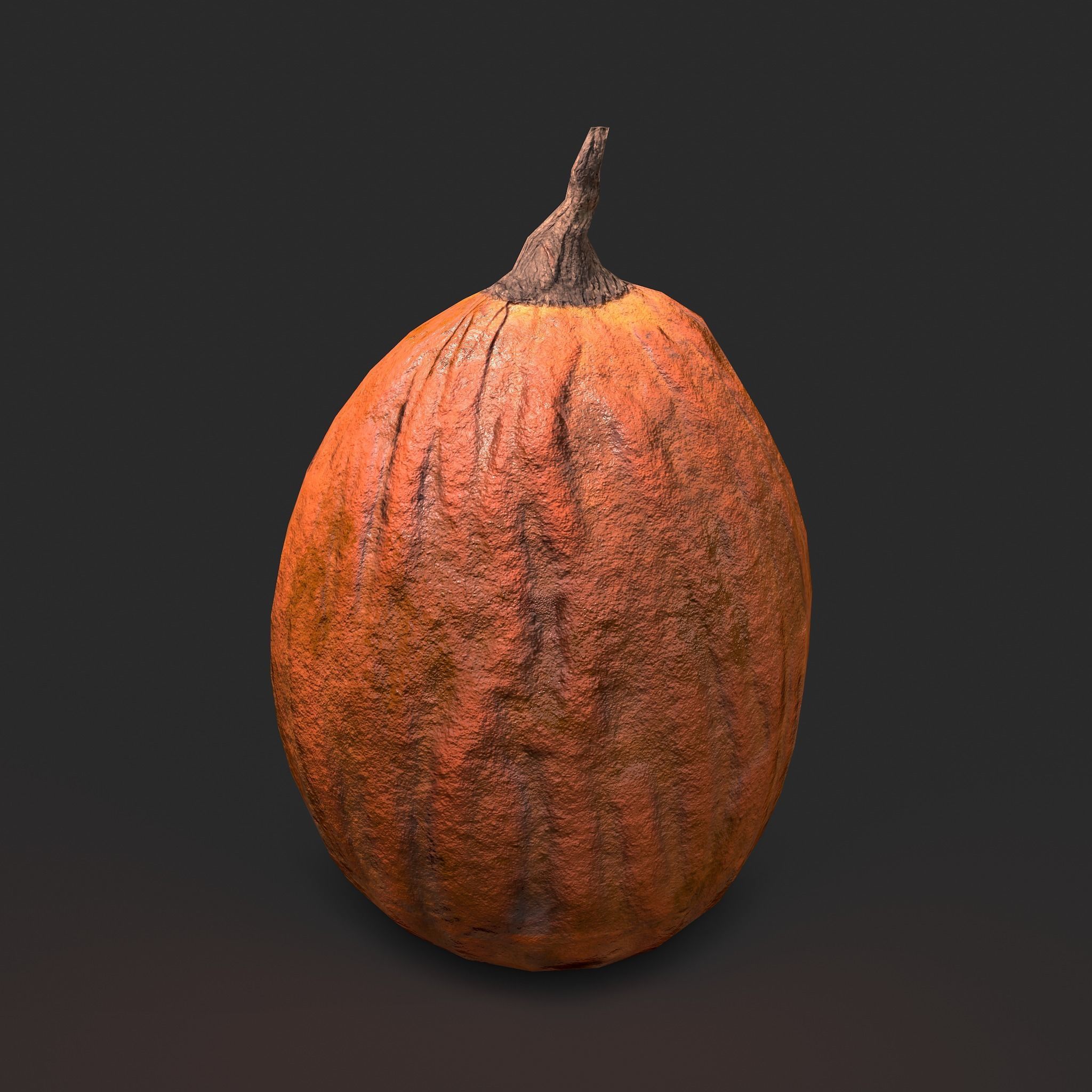 Creepy Jackolantern Low-poly 3D model_8