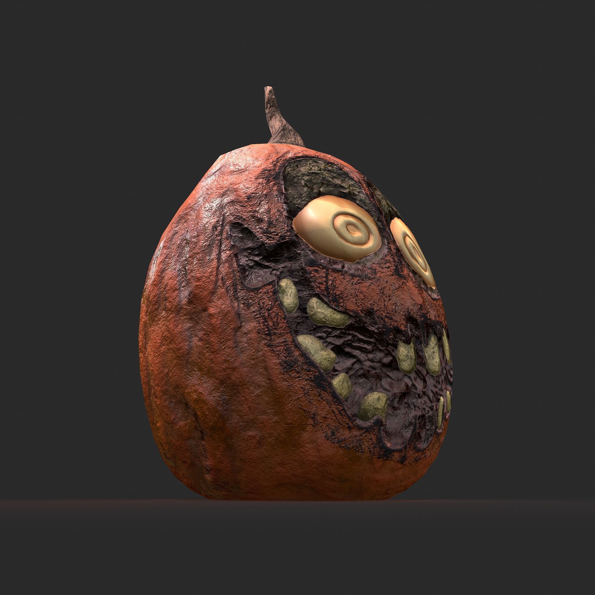 Creepy Jackolantern Low-poly 3D model_21