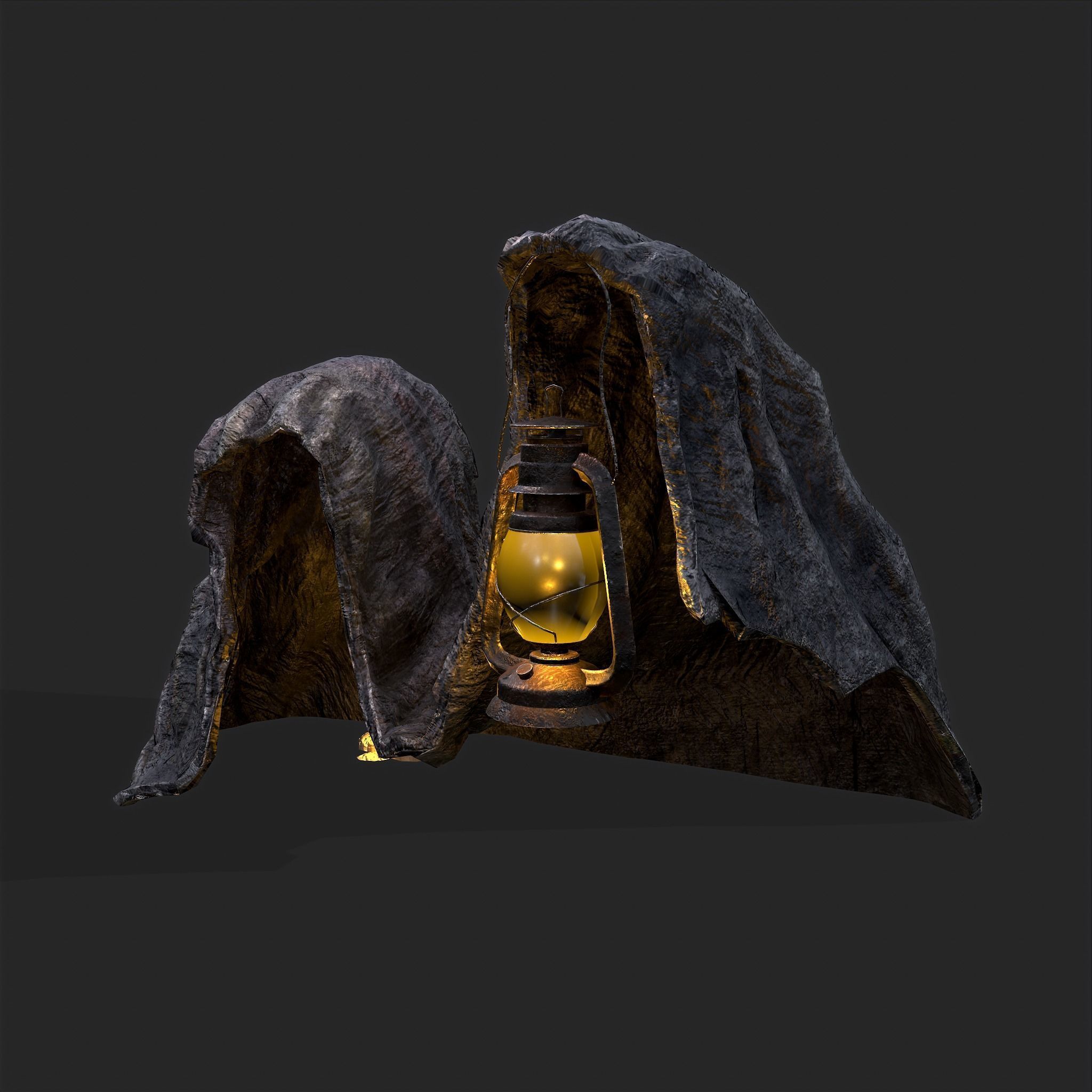 Grim Reaper Lantern  Low-poly 3D model_10