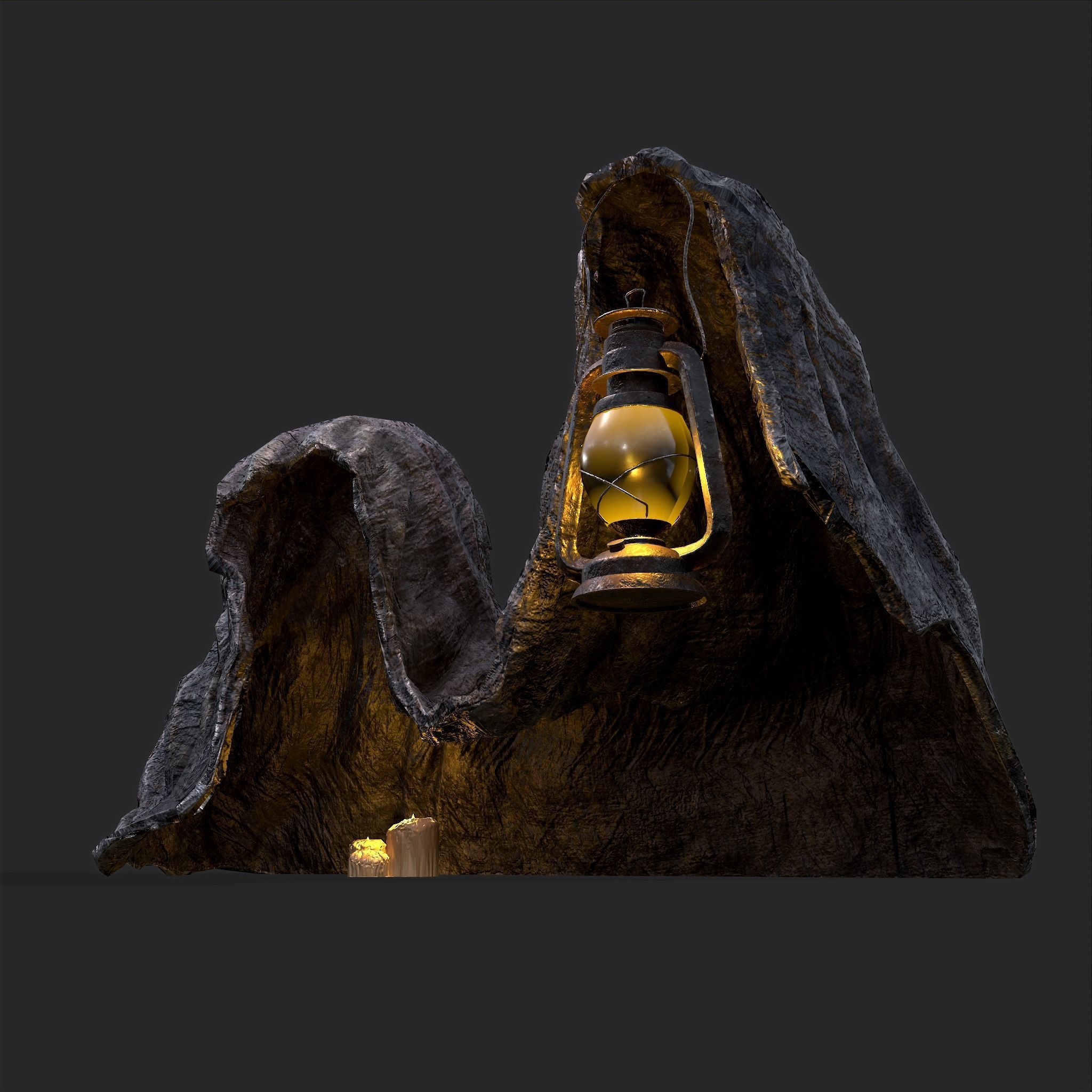 Grim Reaper Lantern  Low-poly 3D model_25