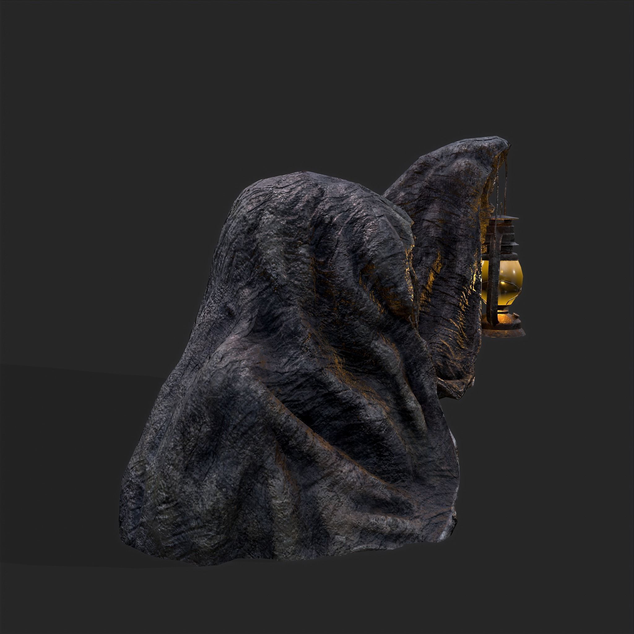 Grim Reaper Lantern  Low-poly 3D model_3