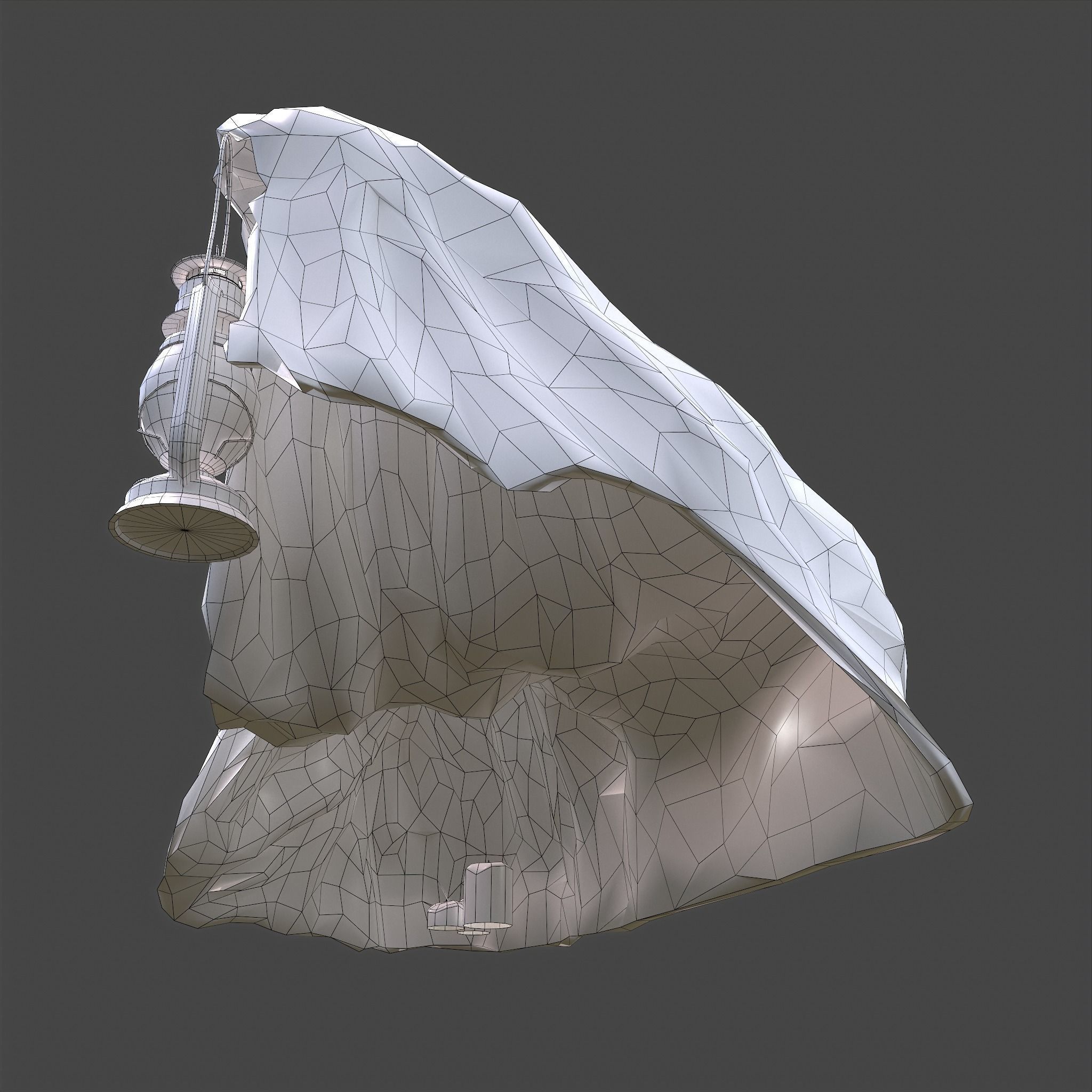 Grim Reaper Lantern  Low-poly 3D model_43