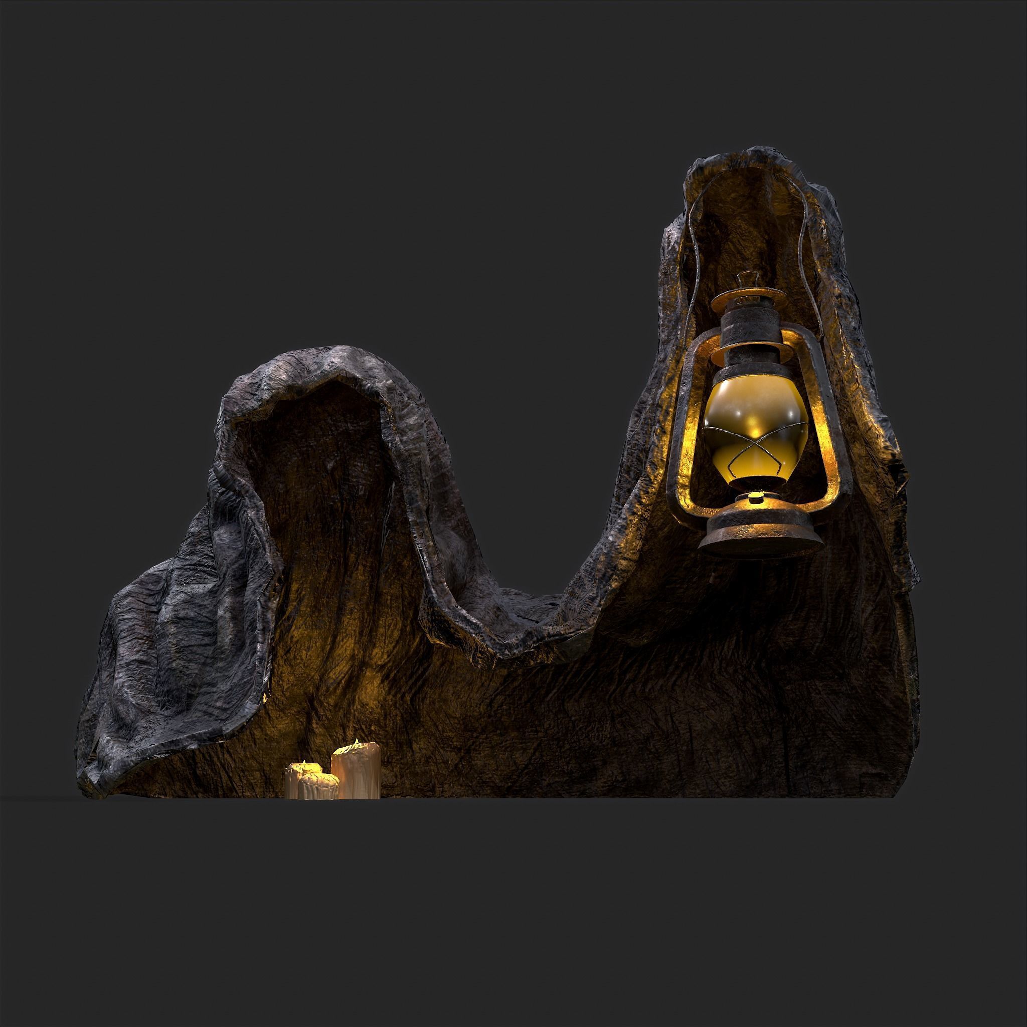 Grim Reaper Lantern  Low-poly 3D model_13