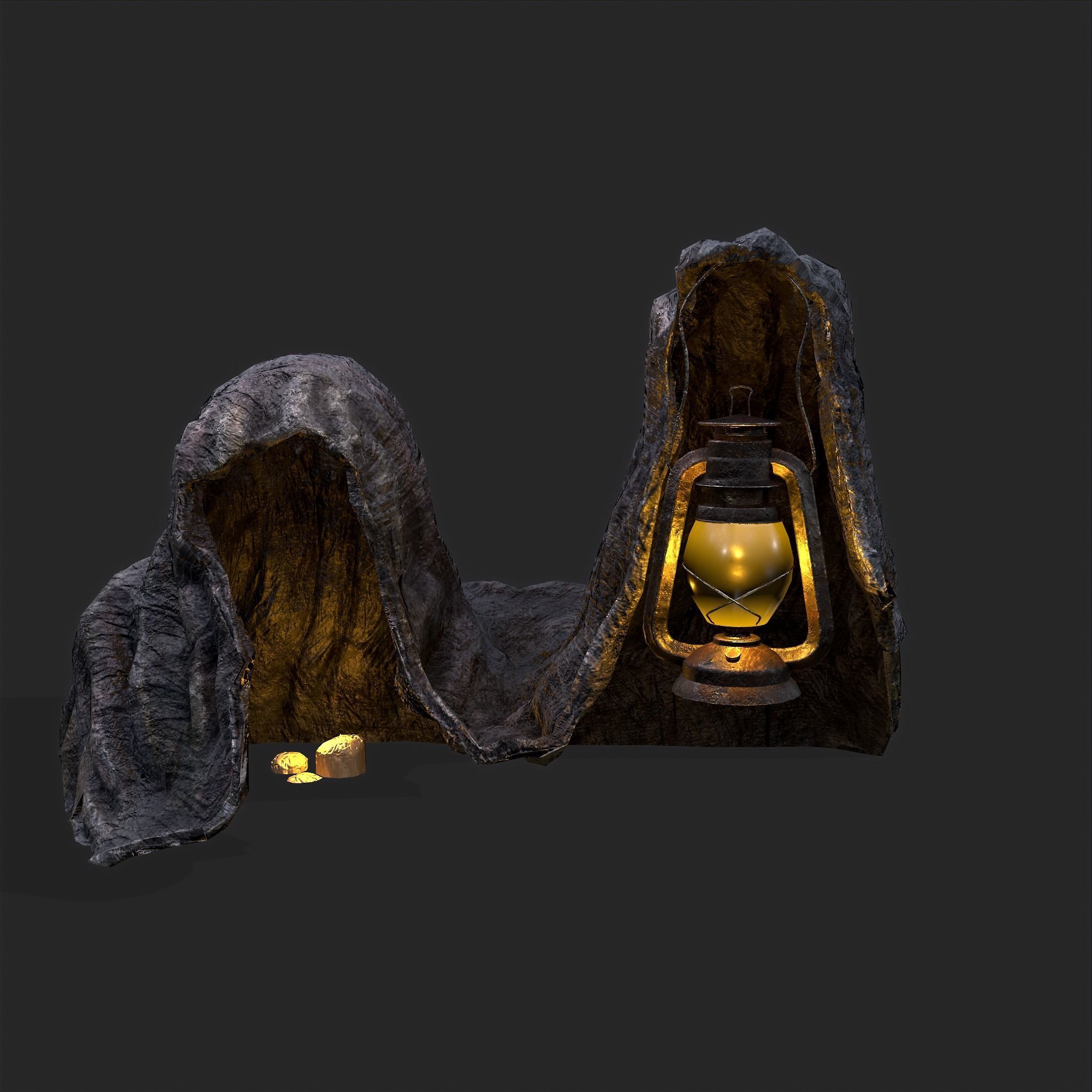 Grim Reaper Lantern  Low-poly 3D model_11
