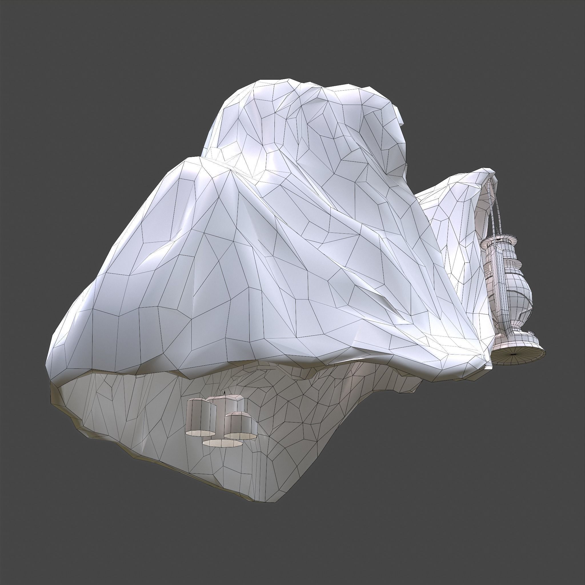 Grim Reaper Lantern  Low-poly 3D model_38