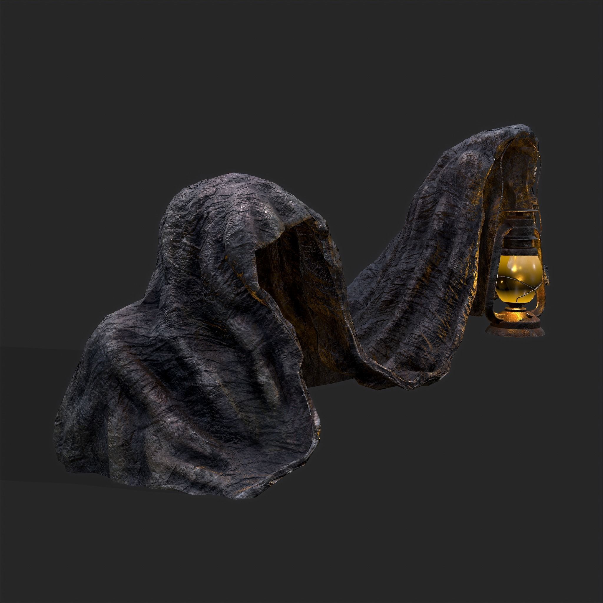 Grim Reaper Lantern  Low-poly 3D model_2