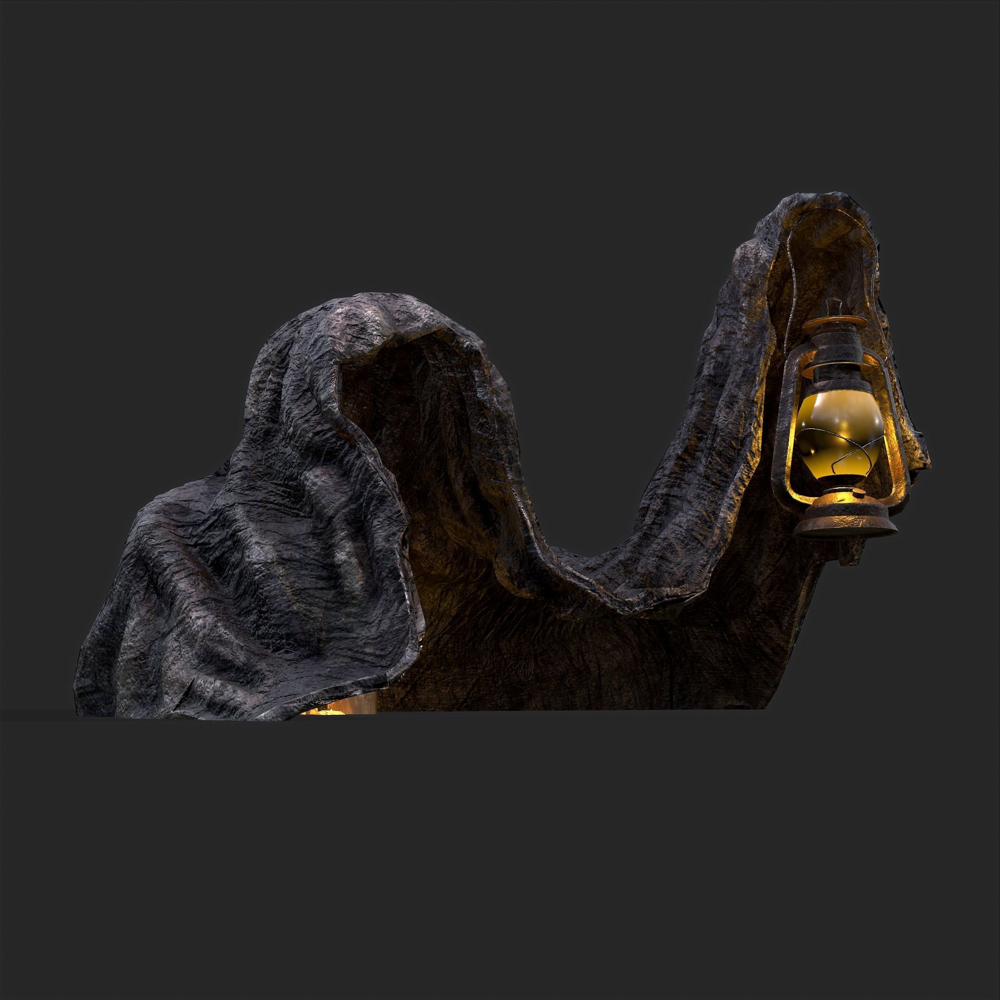 Grim Reaper Lantern  Low-poly 3D model_17