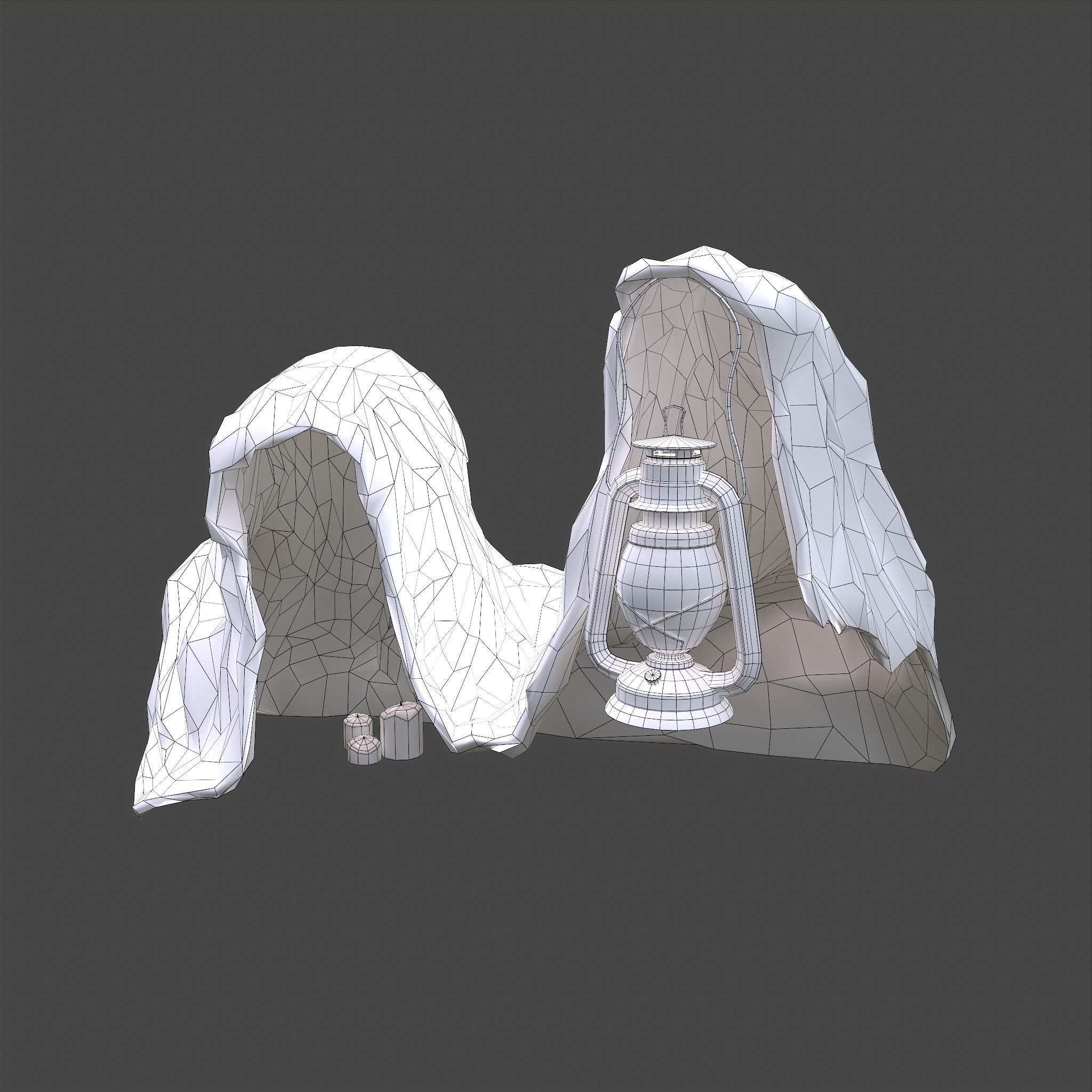 Grim Reaper Lantern  Low-poly 3D model_40