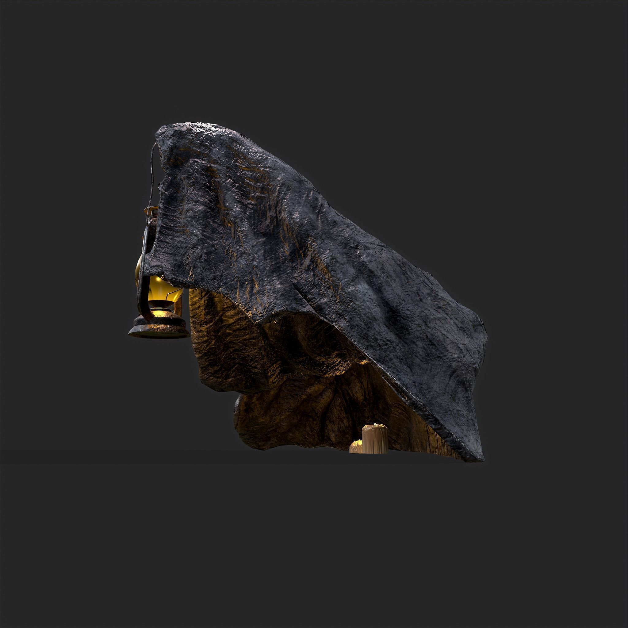 Grim Reaper Lantern  Low-poly 3D model_24