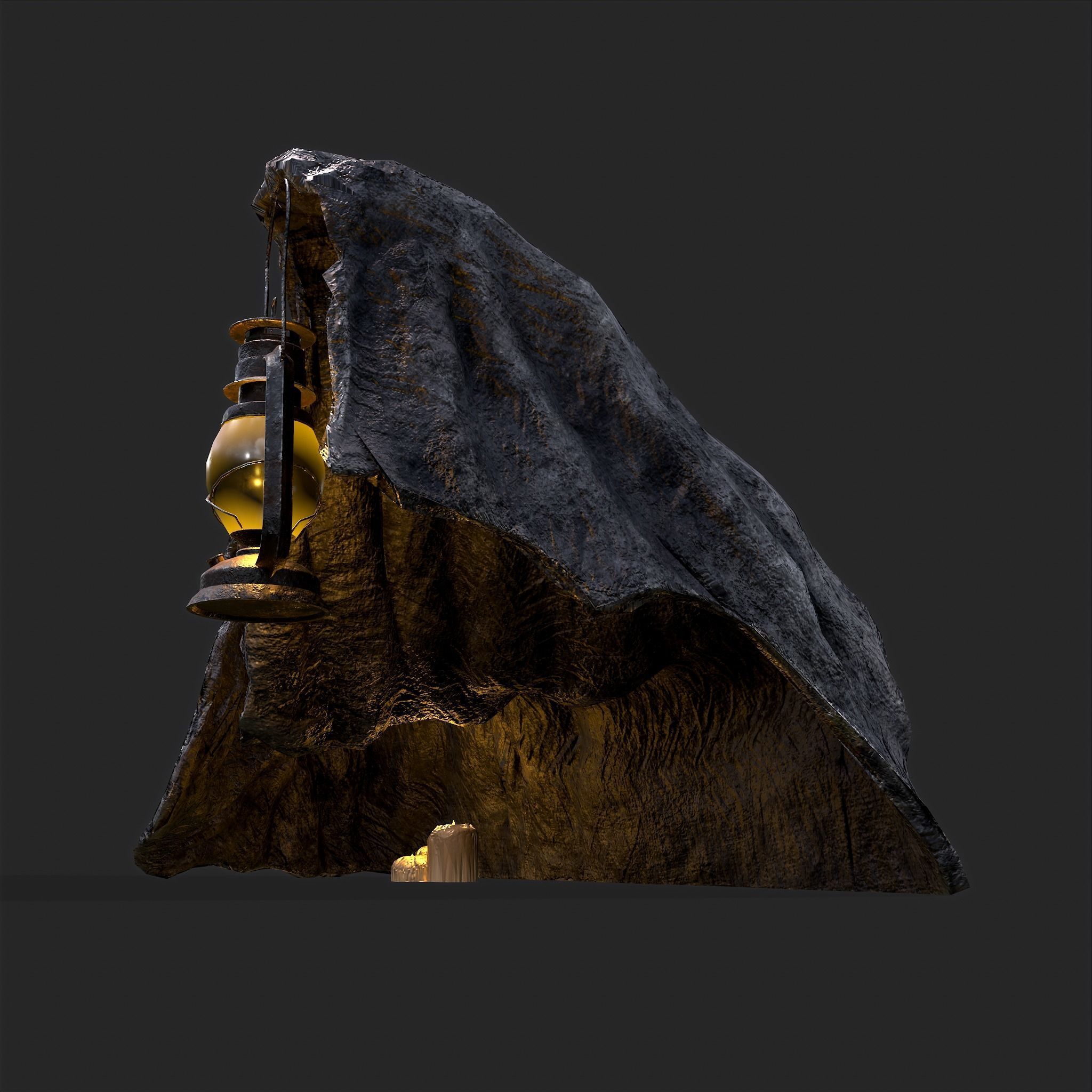 Grim Reaper Lantern  Low-poly 3D model_26