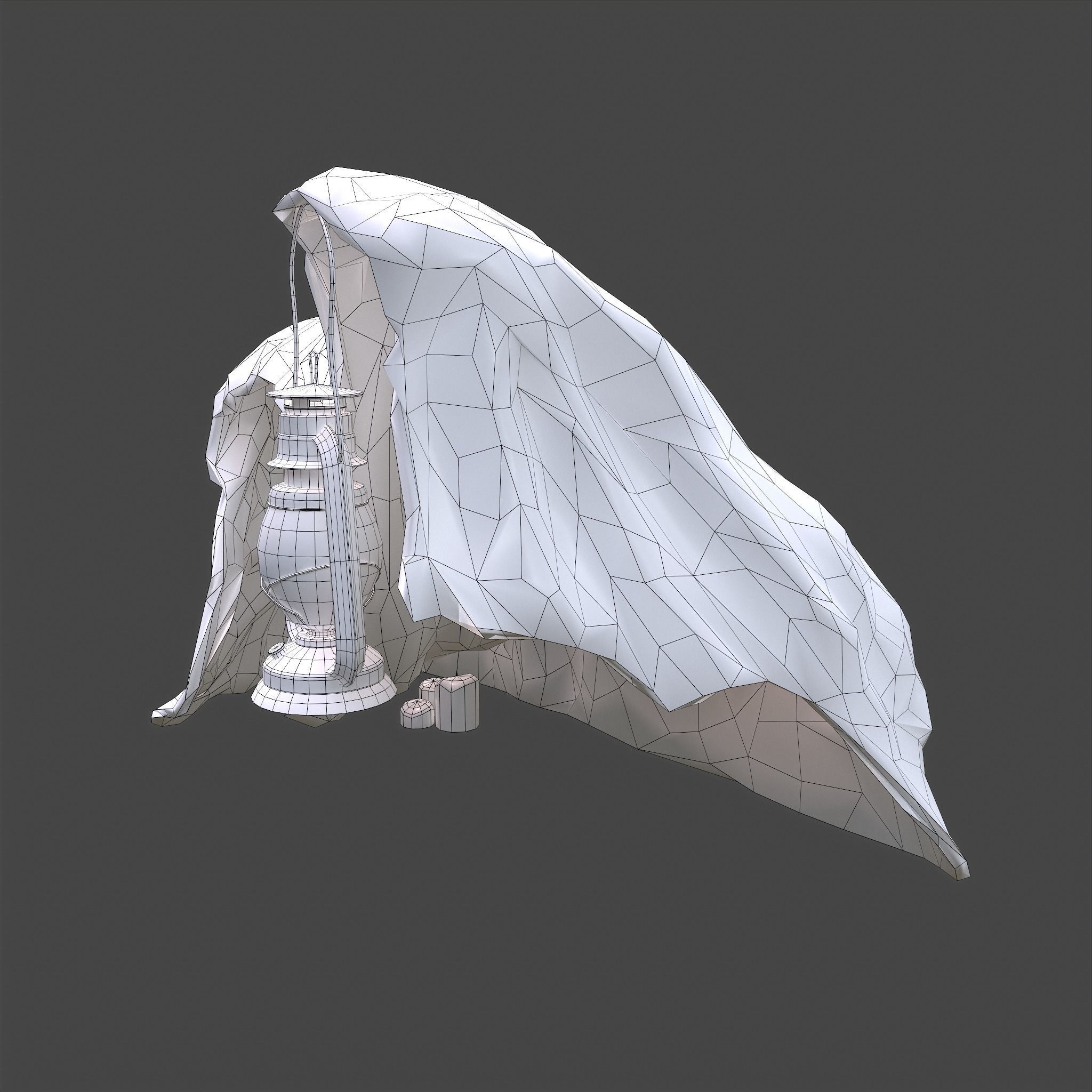 Grim Reaper Lantern  Low-poly 3D model_33