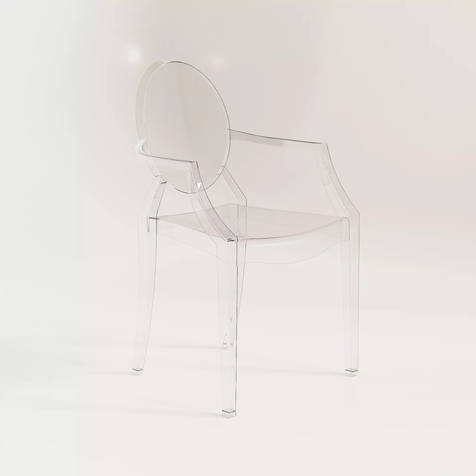 Kartell Louis Ghost chair - Philippe Starck 3D model_0