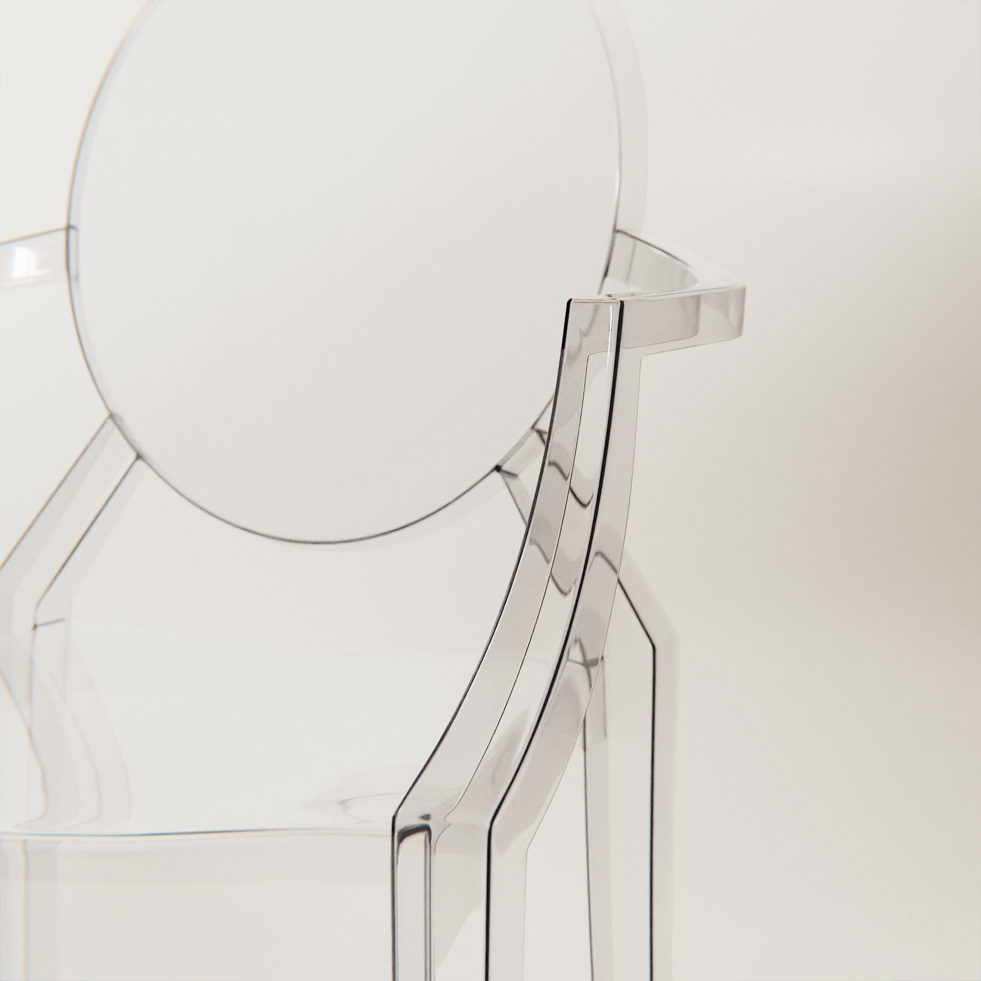 Kartell Louis Ghost chair - Philippe Starck 3D model_2