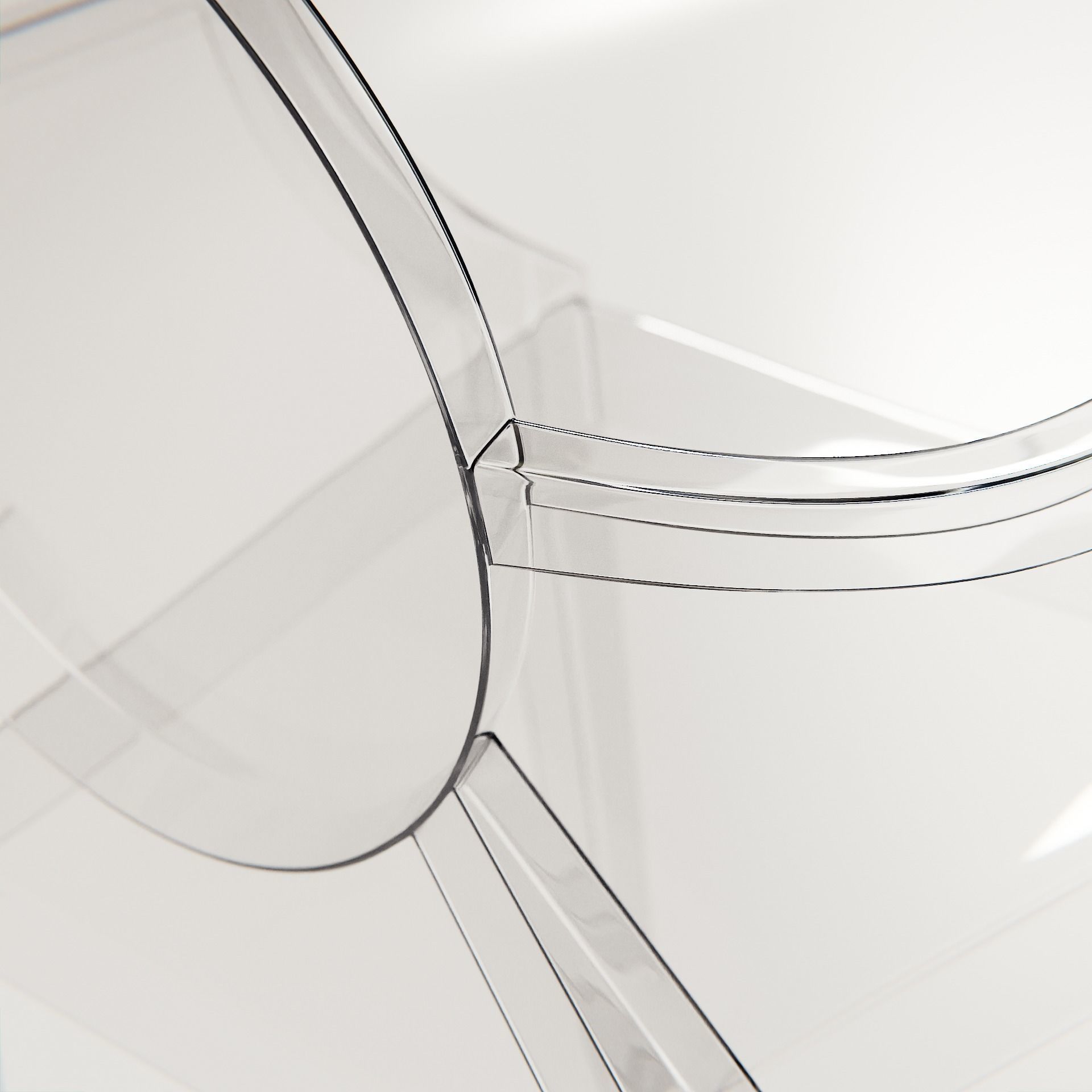 Kartell Louis Ghost chair - Philippe Starck 3D model_1