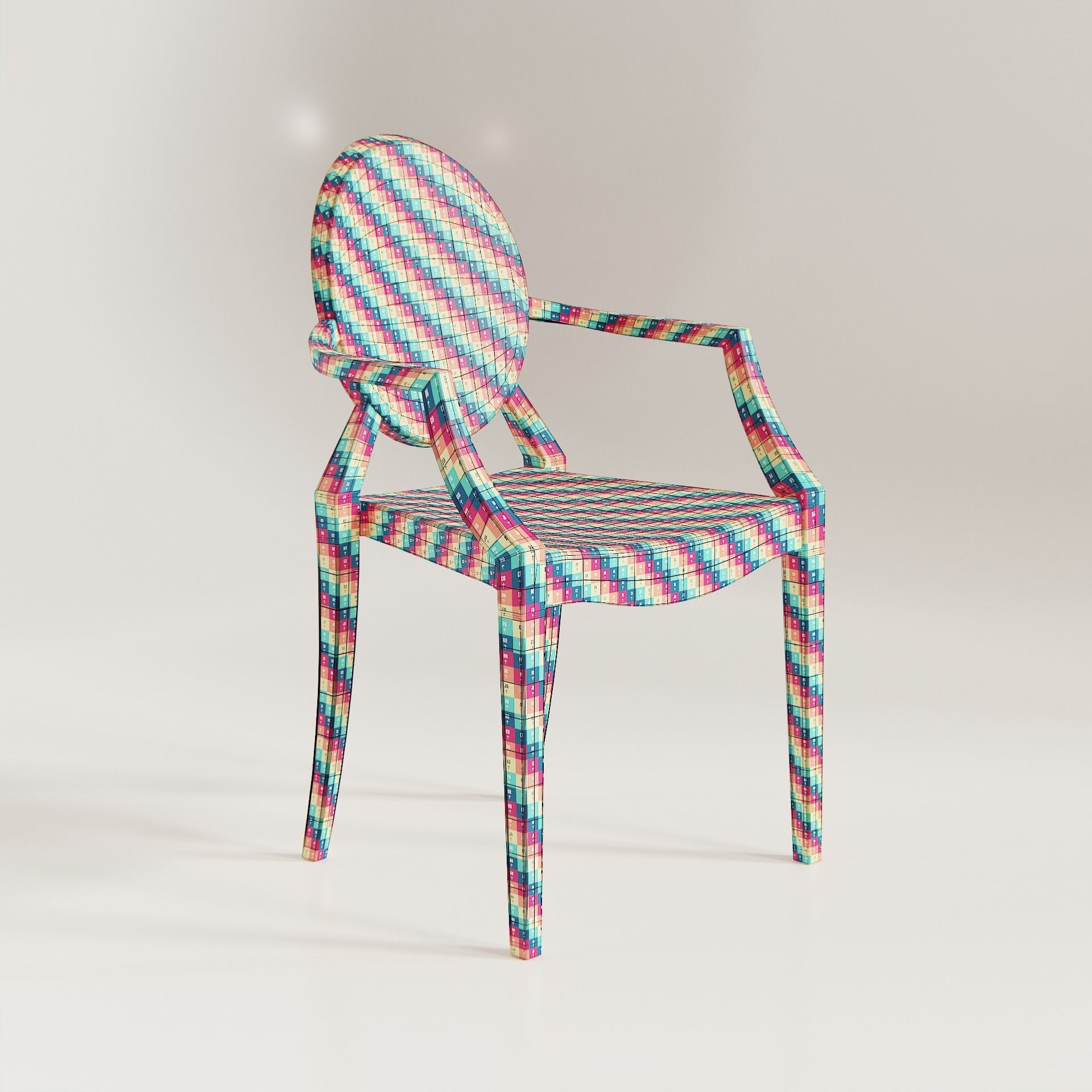 Kartell Louis Ghost chair - Philippe Starck 3D model_3