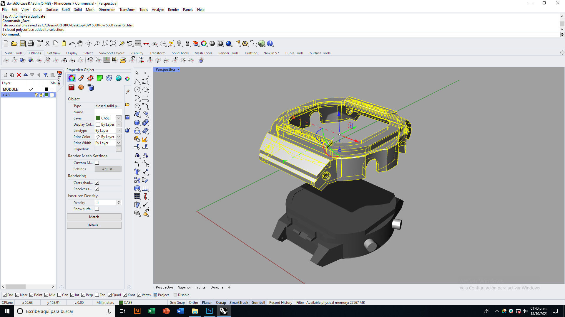 G Shock DW 5600 Case 3D print model_6