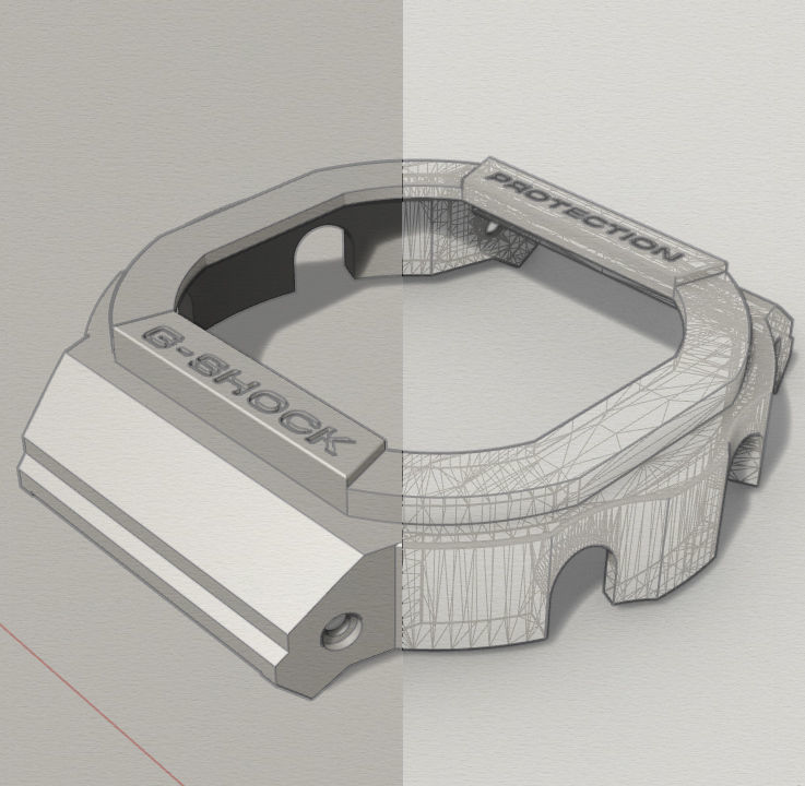 G Shock DW 5600 Case 3D print model_14