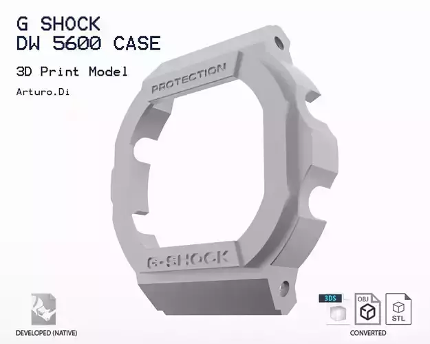 G Shock DW 5600 Case 3D print model