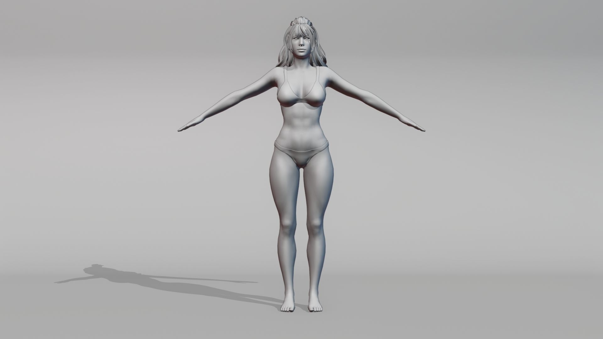 Realistic Female Character - Alica Low-poly 3D model_5