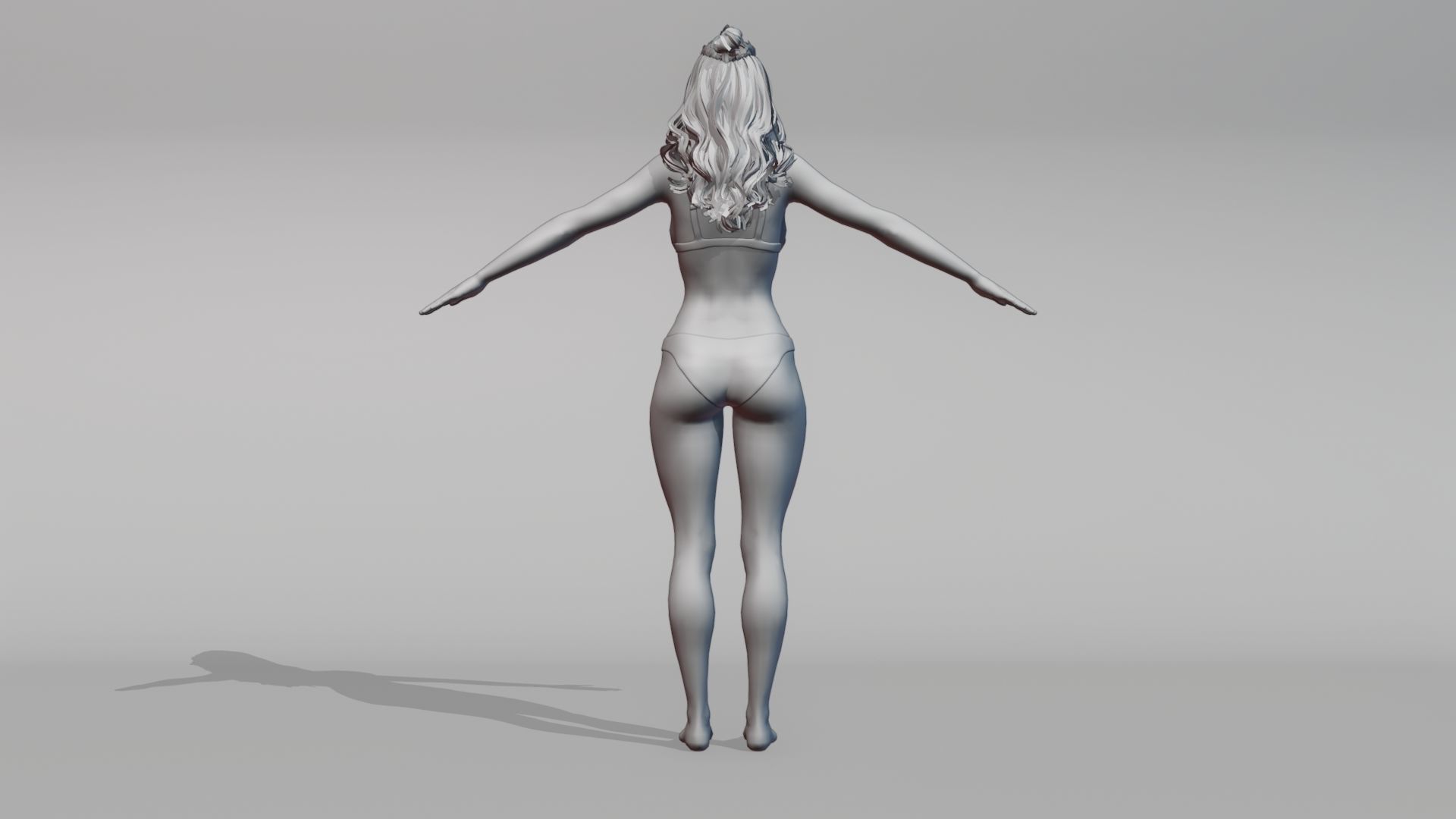 Realistic Female Character - Alica Low-poly 3D model_7