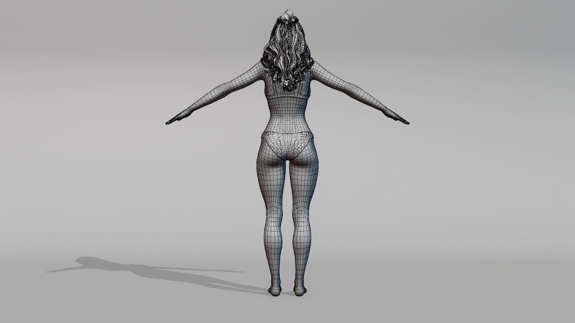 Realistic Female Character - Alica Low-poly 3D model_11