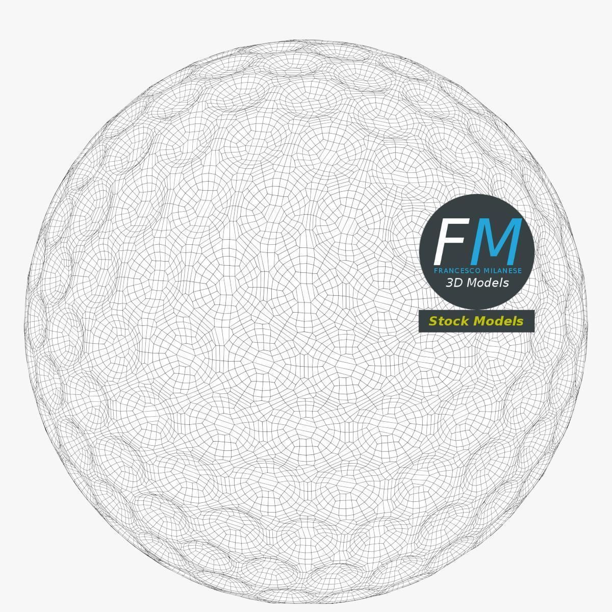 Golf ball 3D model_7