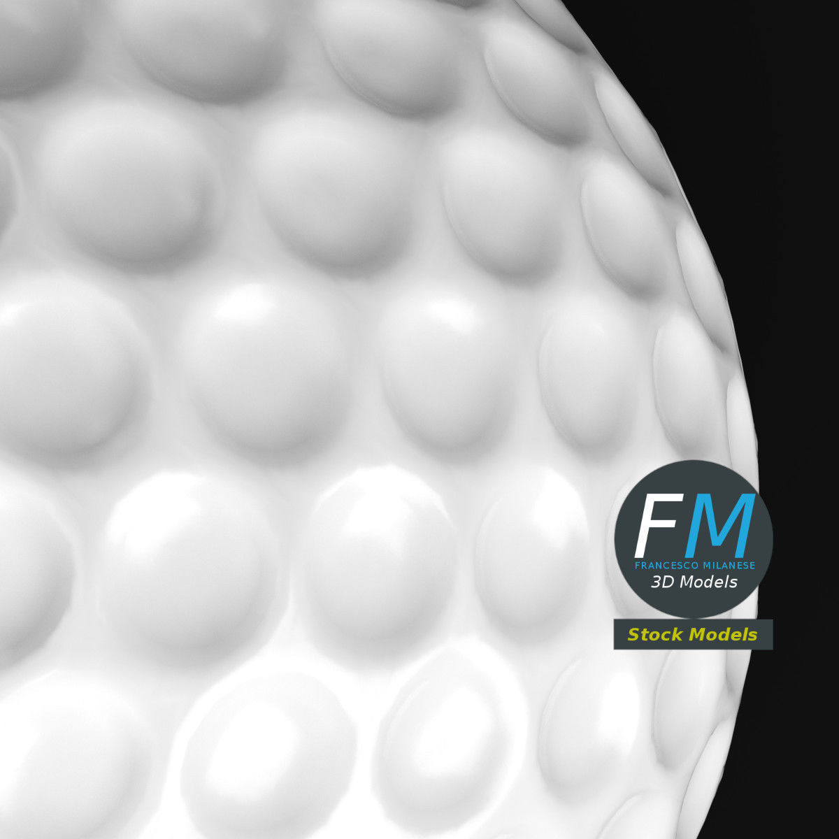 Golf ball 3D model_6