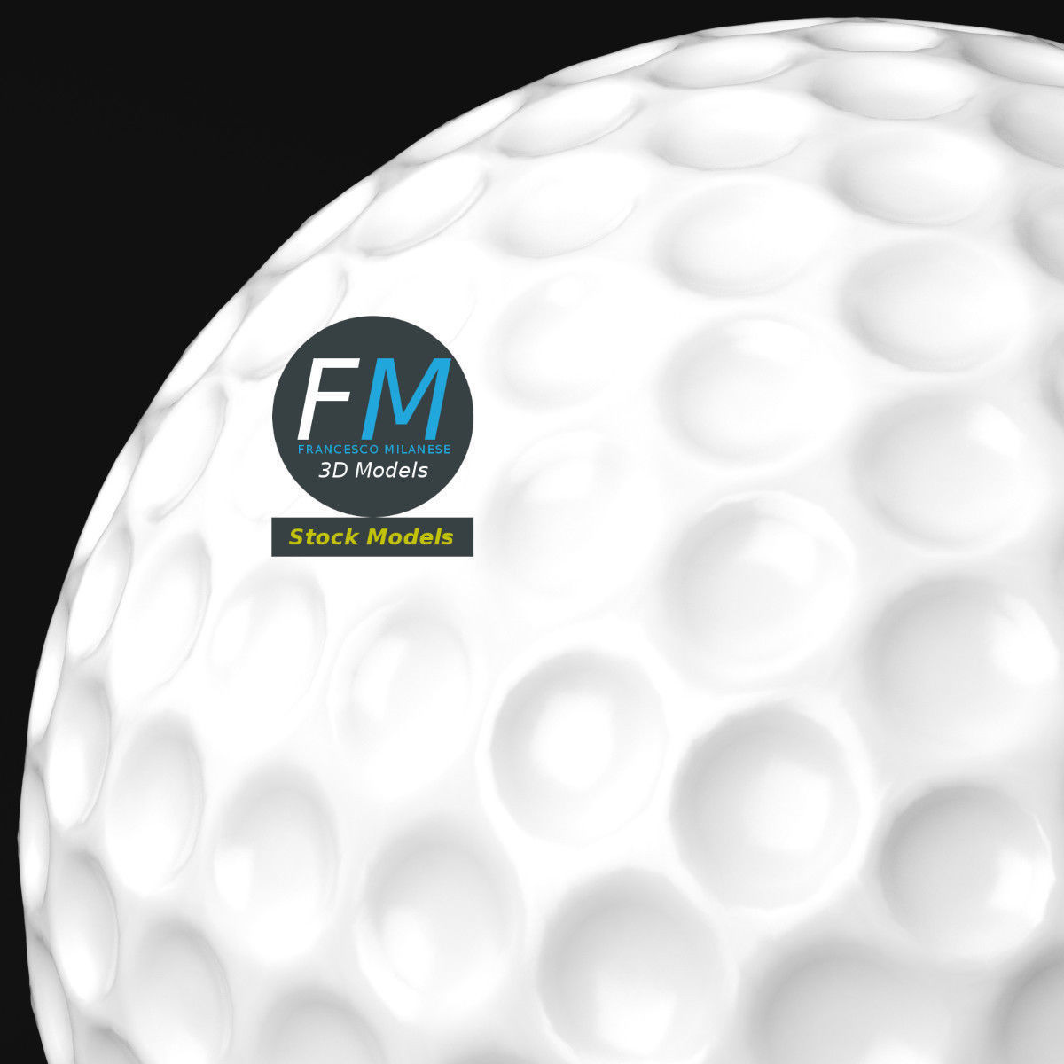 Golf ball 3D model_5