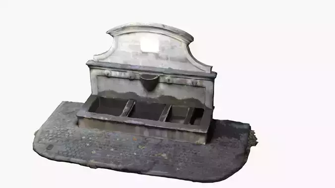 3D-Scanned Set of European Fountains 3D model