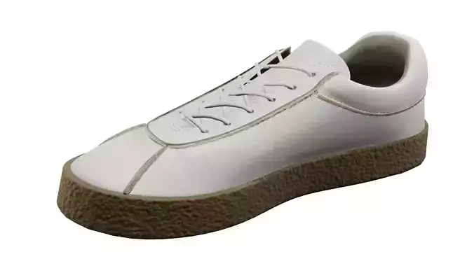 White leather shoe